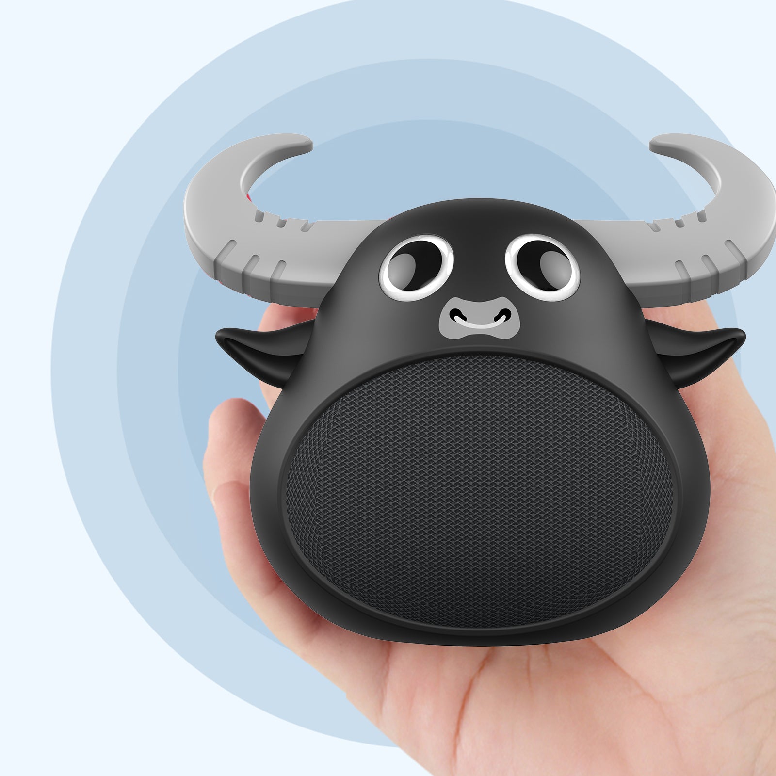 Fitsmart Bluetooth Animal Face Speaker Portable Wireless Stereo Sound - Black 7