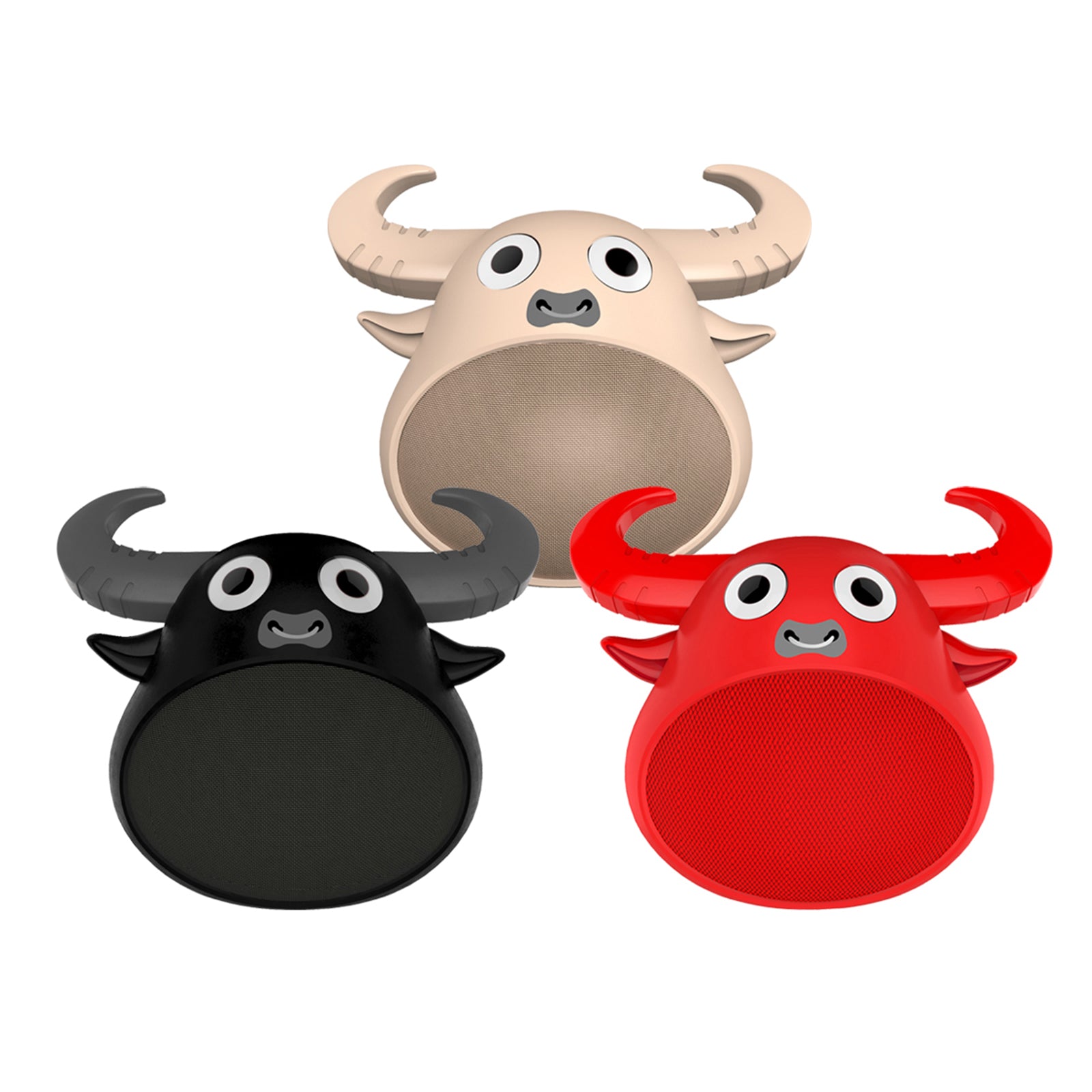Fitsmart Bluetooth Animal Face Speaker Portable Wireless Stereo Sound - Red 10