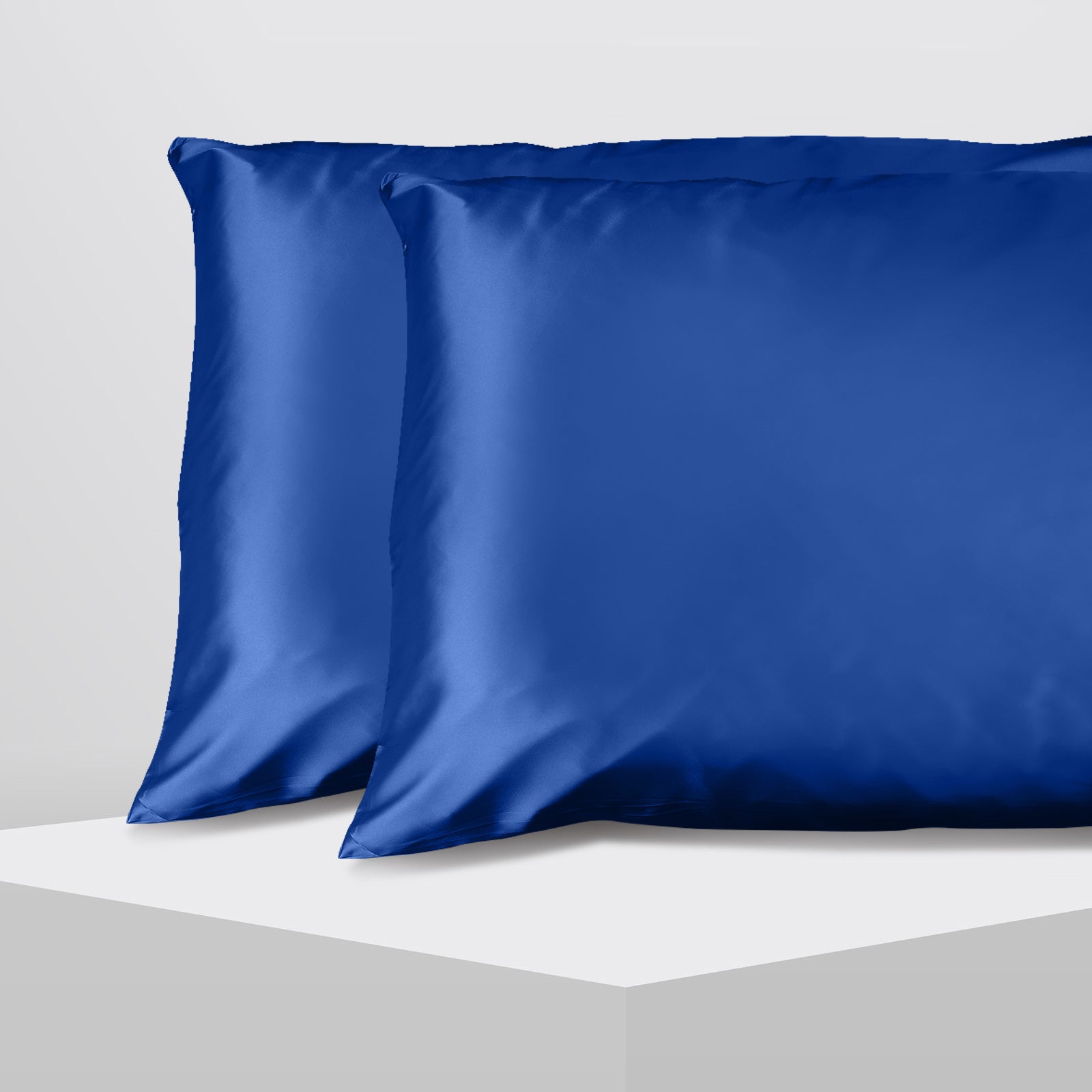 Casa Decor Luxury Satin Pillowcase Twin Pack Size With Gift Box Luxury  - Navy Blue 3