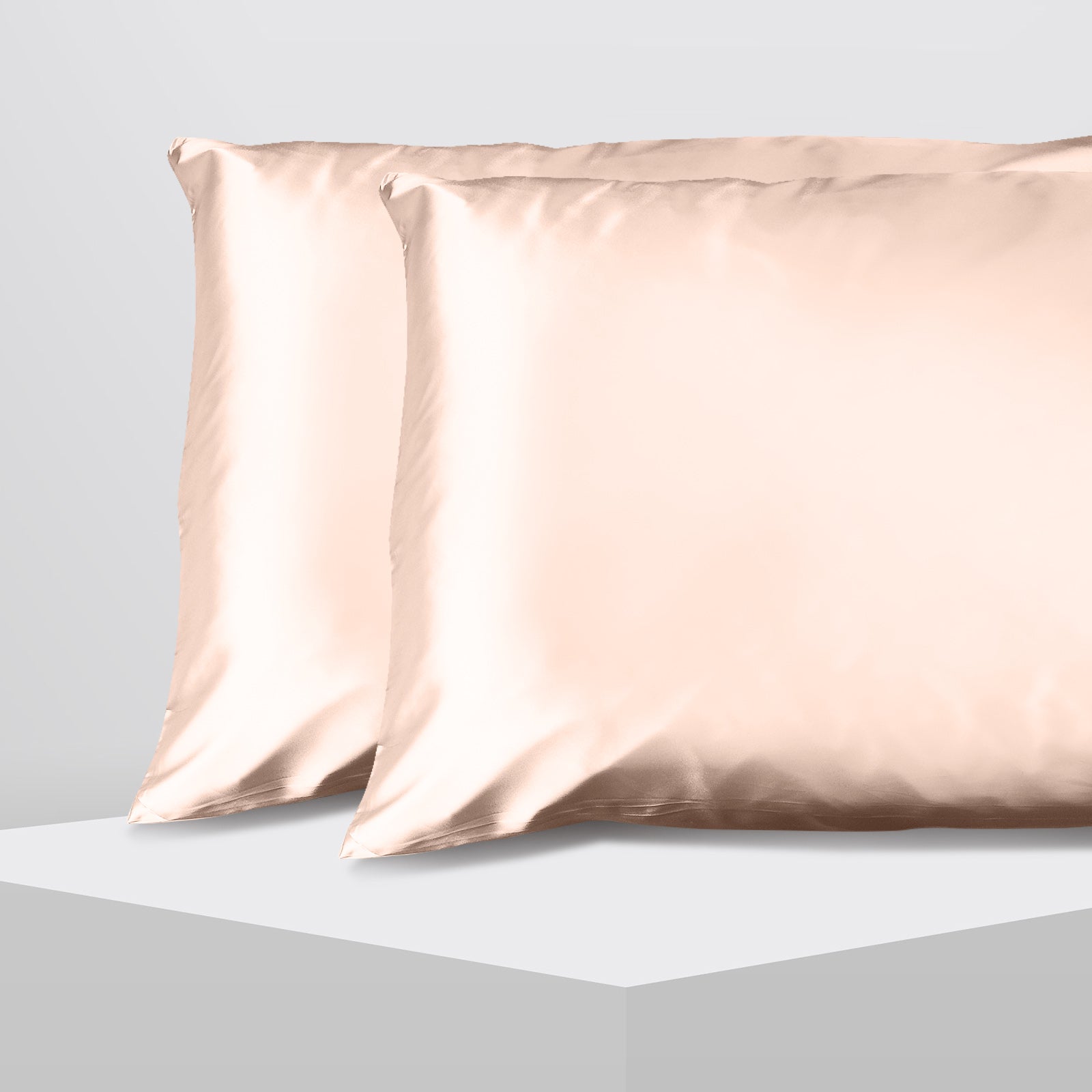 Casa Decor Luxury Satin Pillowcase Twin Pack Size With Gift Box Luxury - Champagne Pink 3