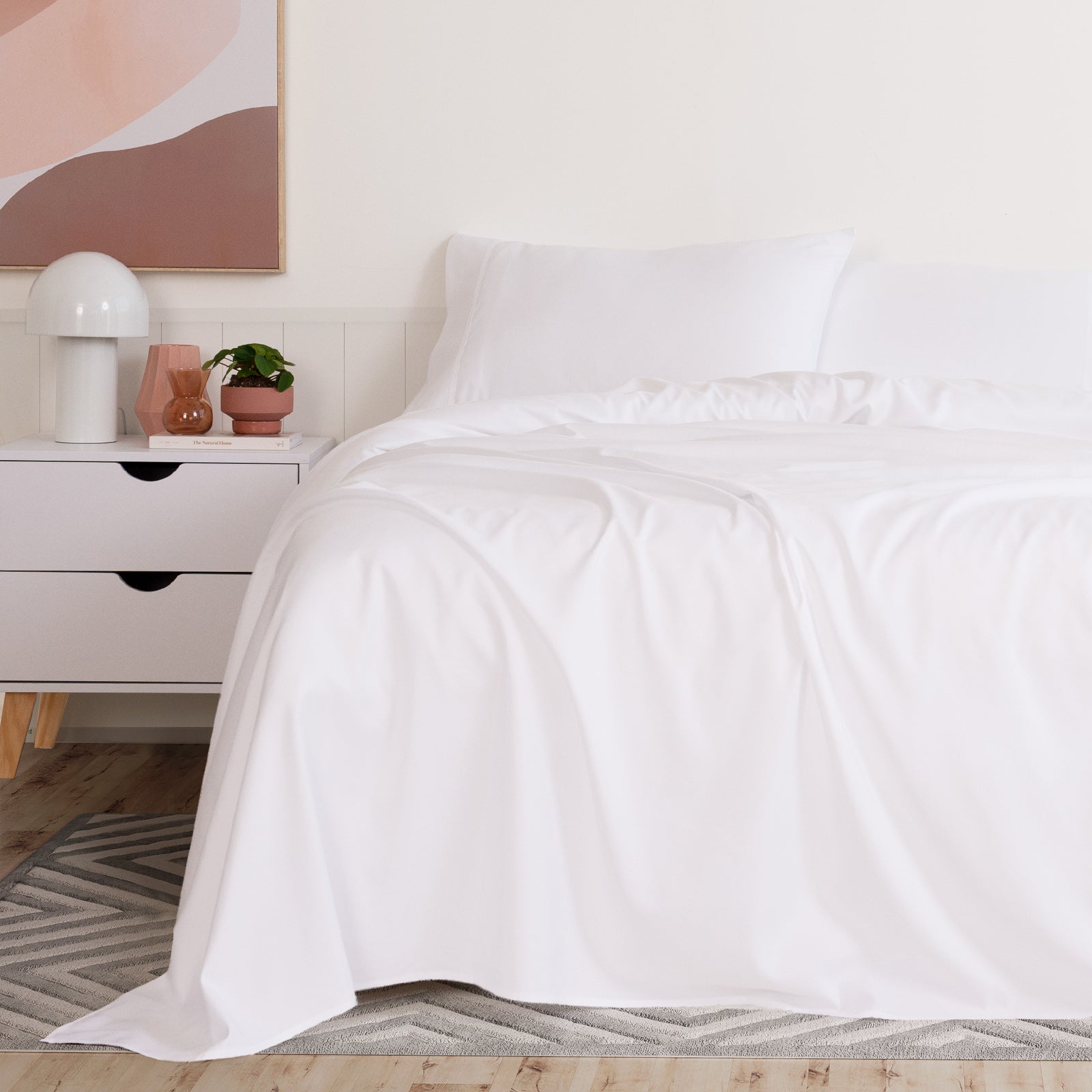 Royal Comfort 3000 Thread Count Bamboo Cooling Sheet Set - King - White 3