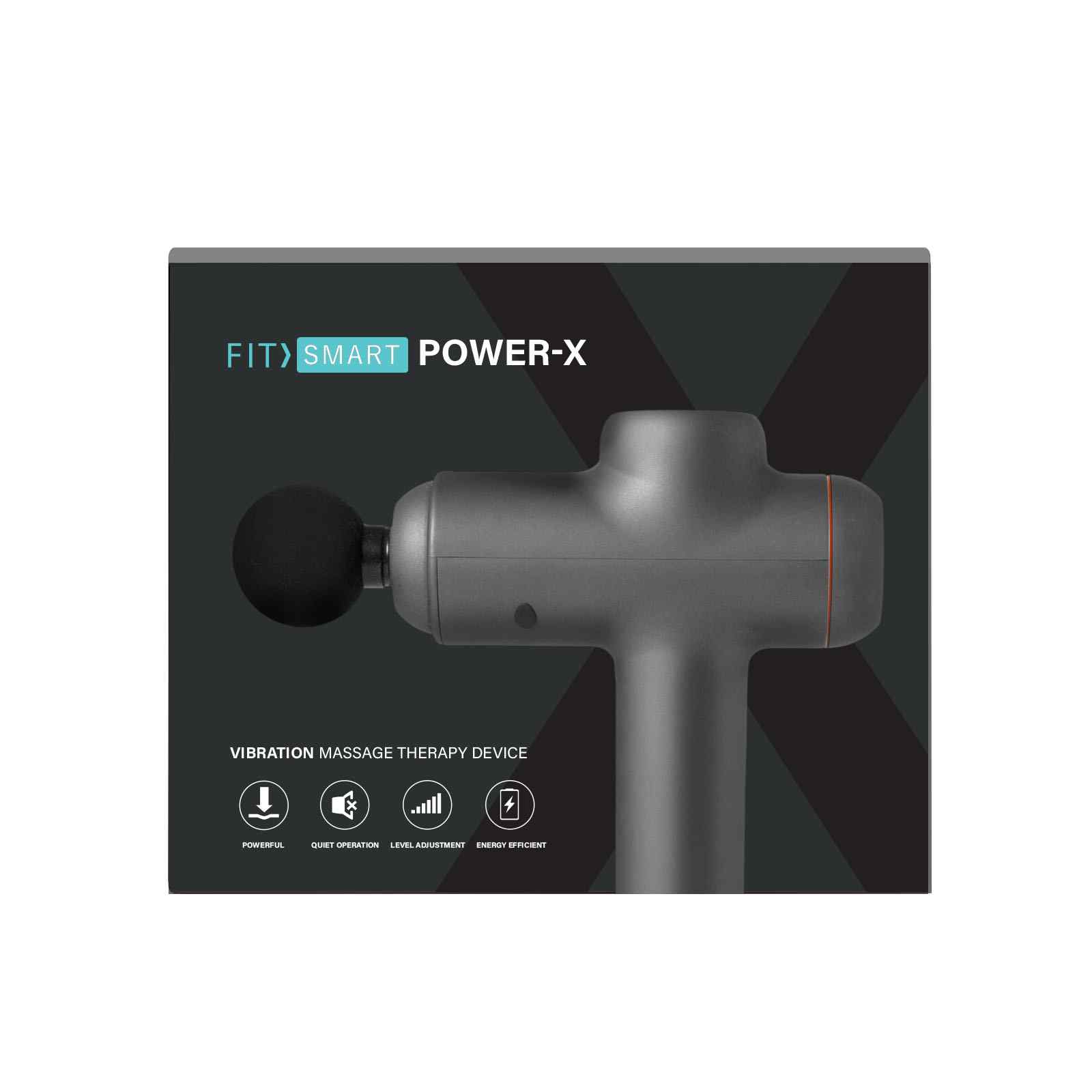 FitSmart LED Touch Screen POWER-X Vibration Therapy Device Massage Gun Grey 10