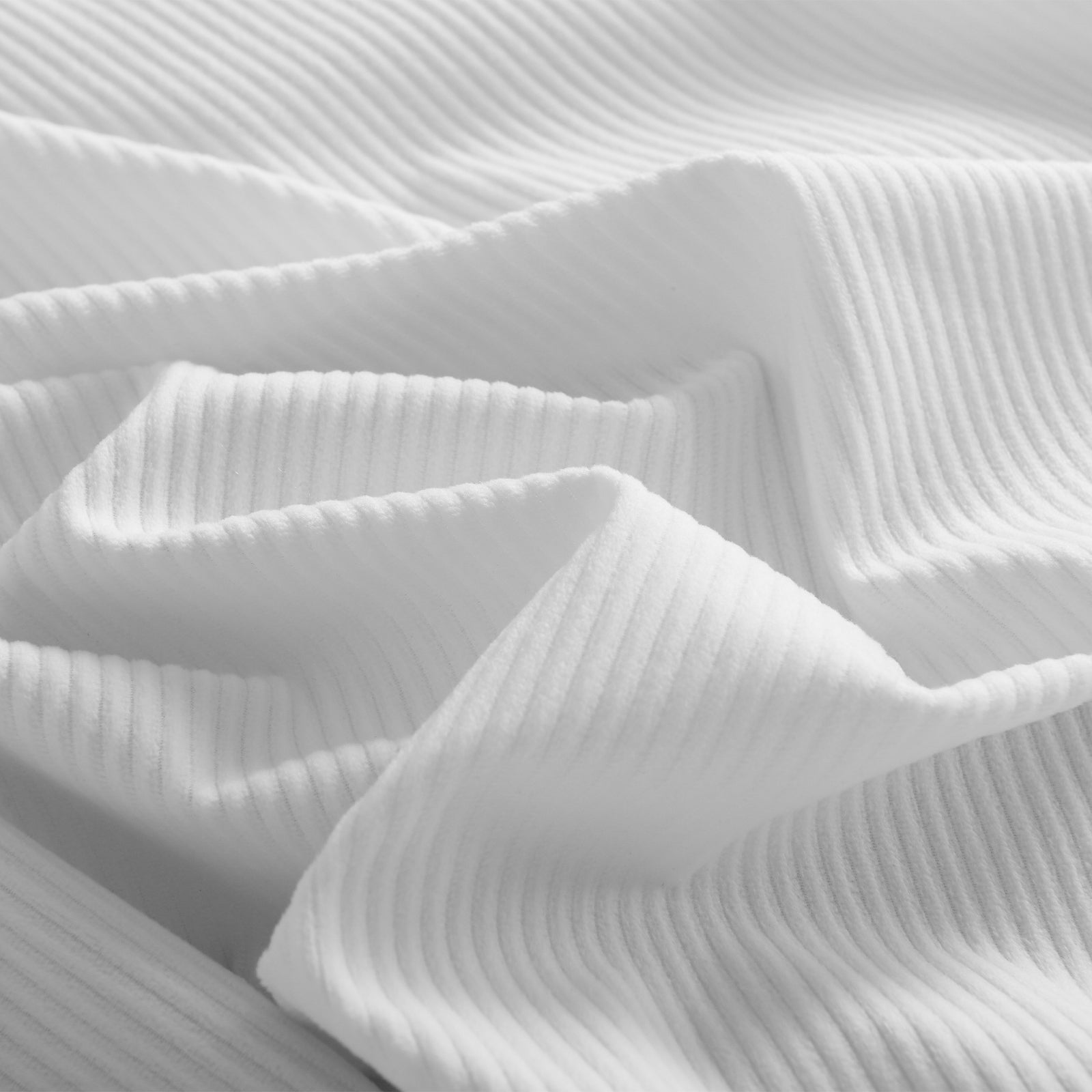 Royal Comfort Velvet Corduroy Quilt Cover Set Super Soft Luxurious Warmth - King - White 6