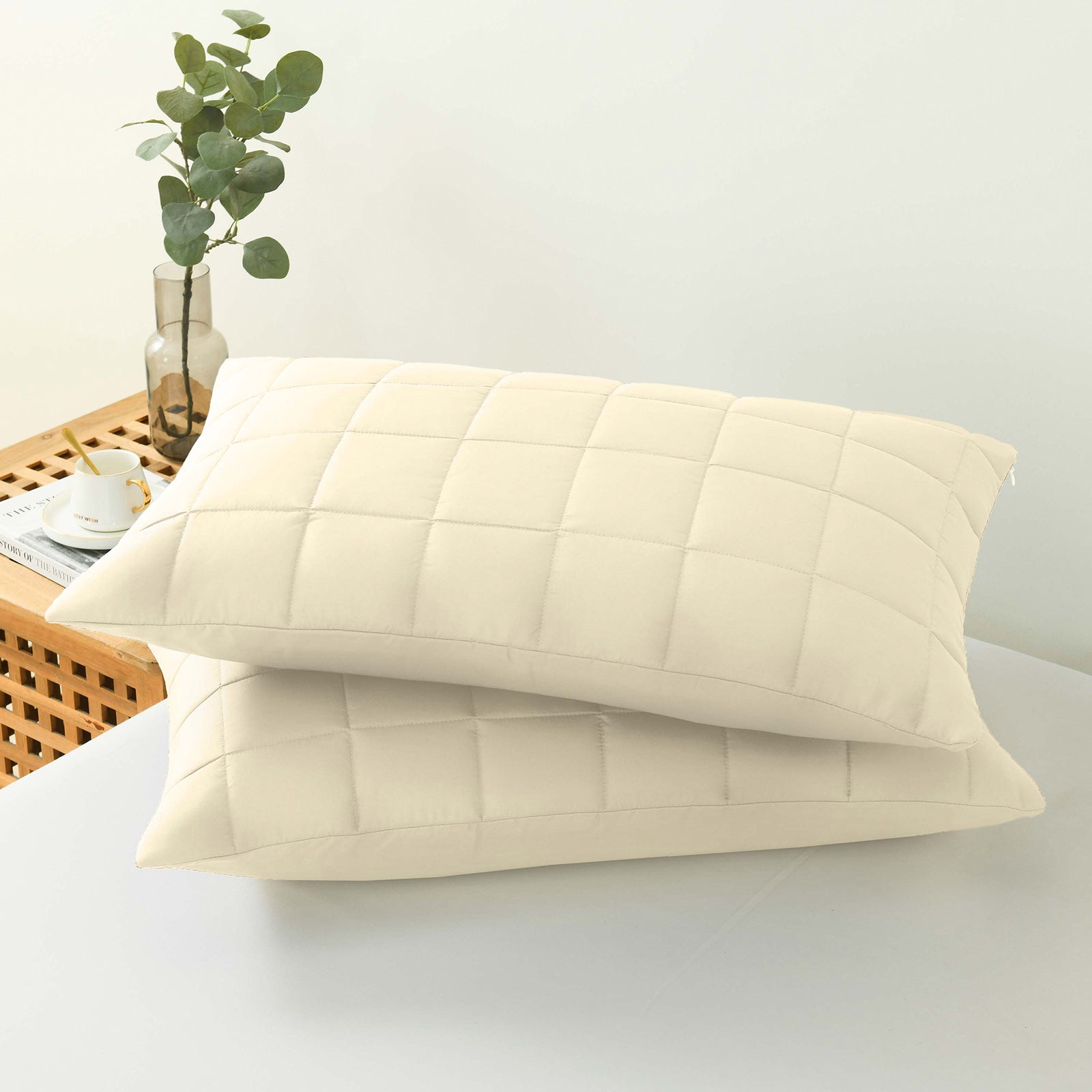 Royal Comfort Coverlet Set Bedspread Soft Touch Easy Care Breathable 3 Piece Set - Queen - Beige 7