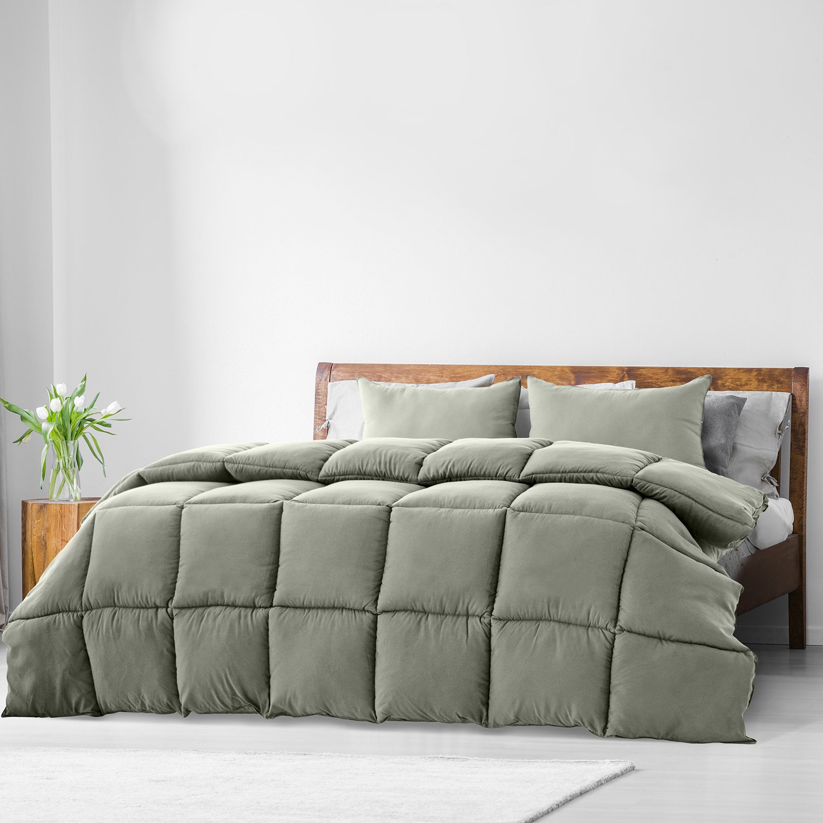 Royal Comfort 350GSM Charcoal Bamboo Quilt Luxury Bedding Duvet All Seasons - Queen - Charcoal 4