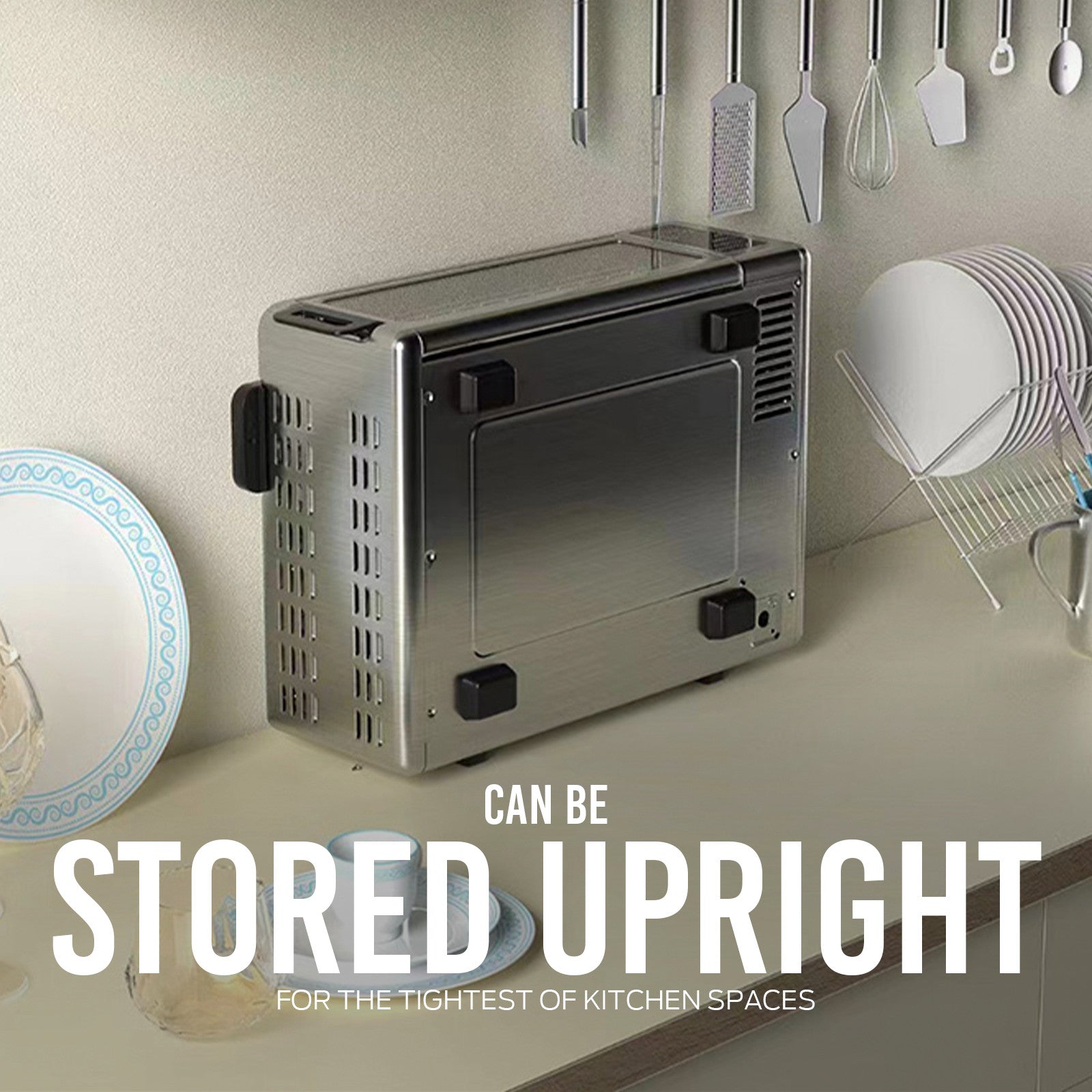 Kitchen Couture 9-In-1 Sensei XL Flip Air Fryer Oven Grill Stainless Steel 6