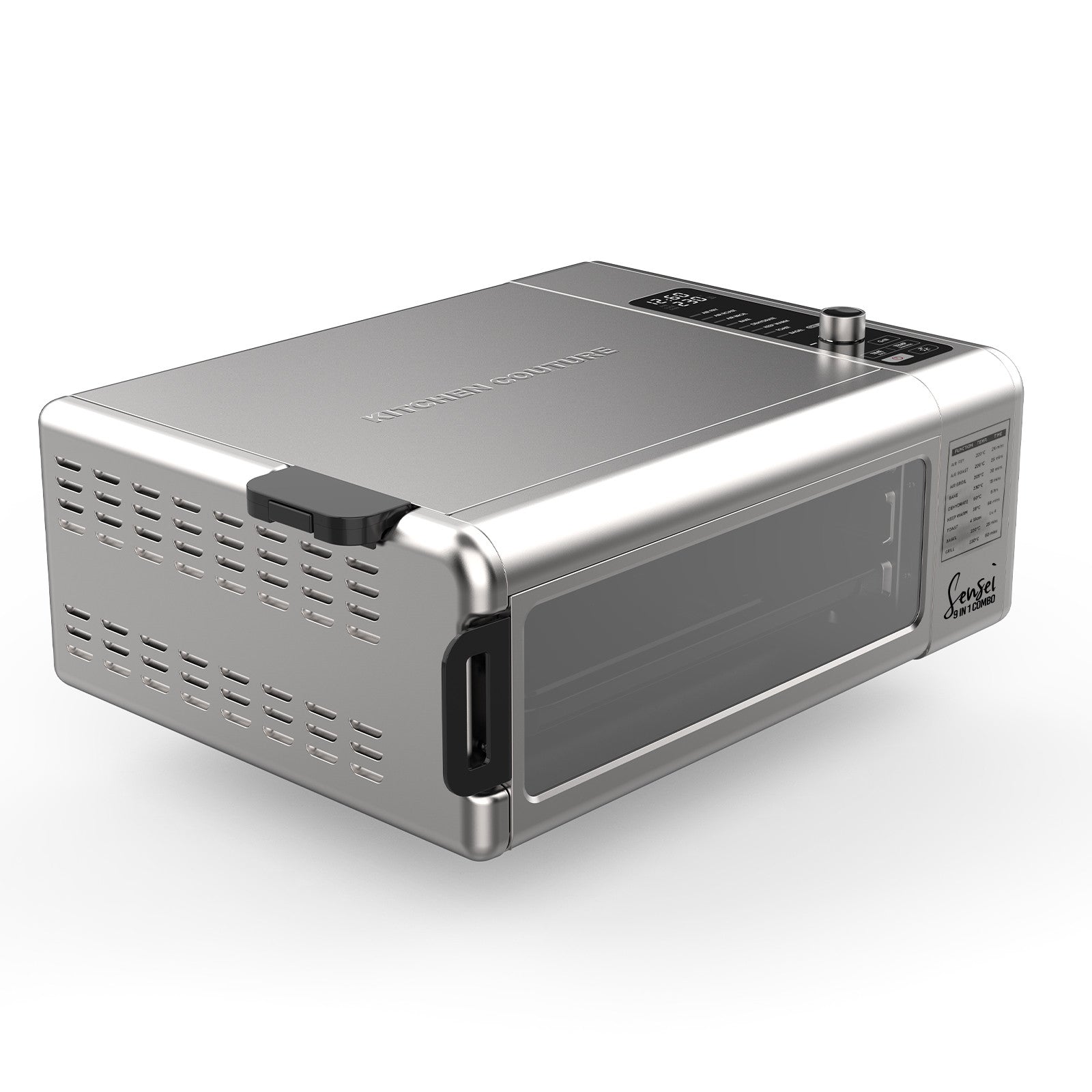 Kitchen Couture 9-In-1 Sensei XL Flip Air Fryer Oven Grill Stainless Steel 12