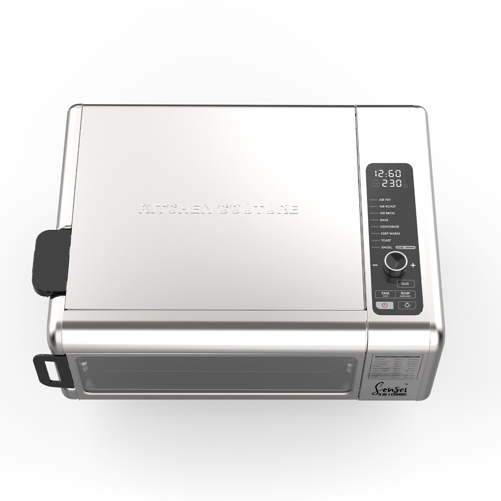 Kitchen Couture 9-In-1 Sensei XL Flip Air Fryer Oven Grill Stainless Steel 14