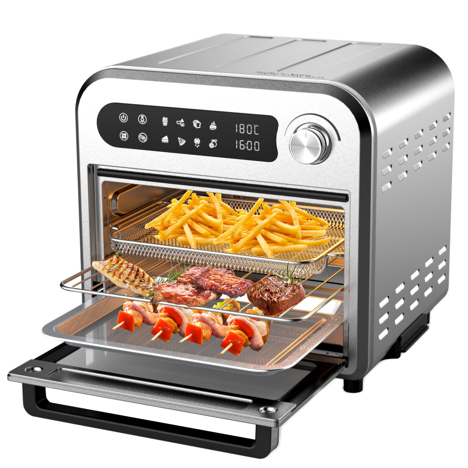 Kitchen Couture 10 Litre Compact Air Fryer Oven Oil Free Cooking Silver 5