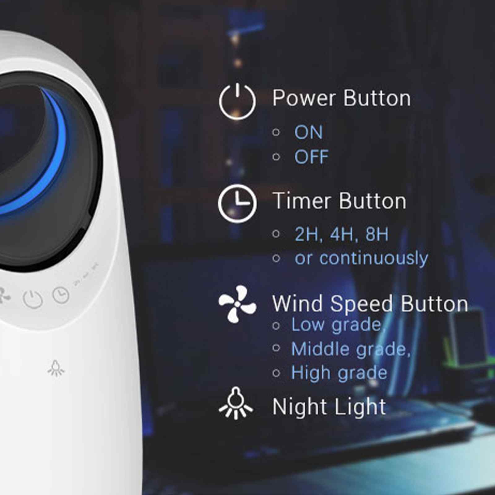 MyGenie Ultra Quiet Eco Flow Air Purifier WI-FI Control HEPA Filter White 9