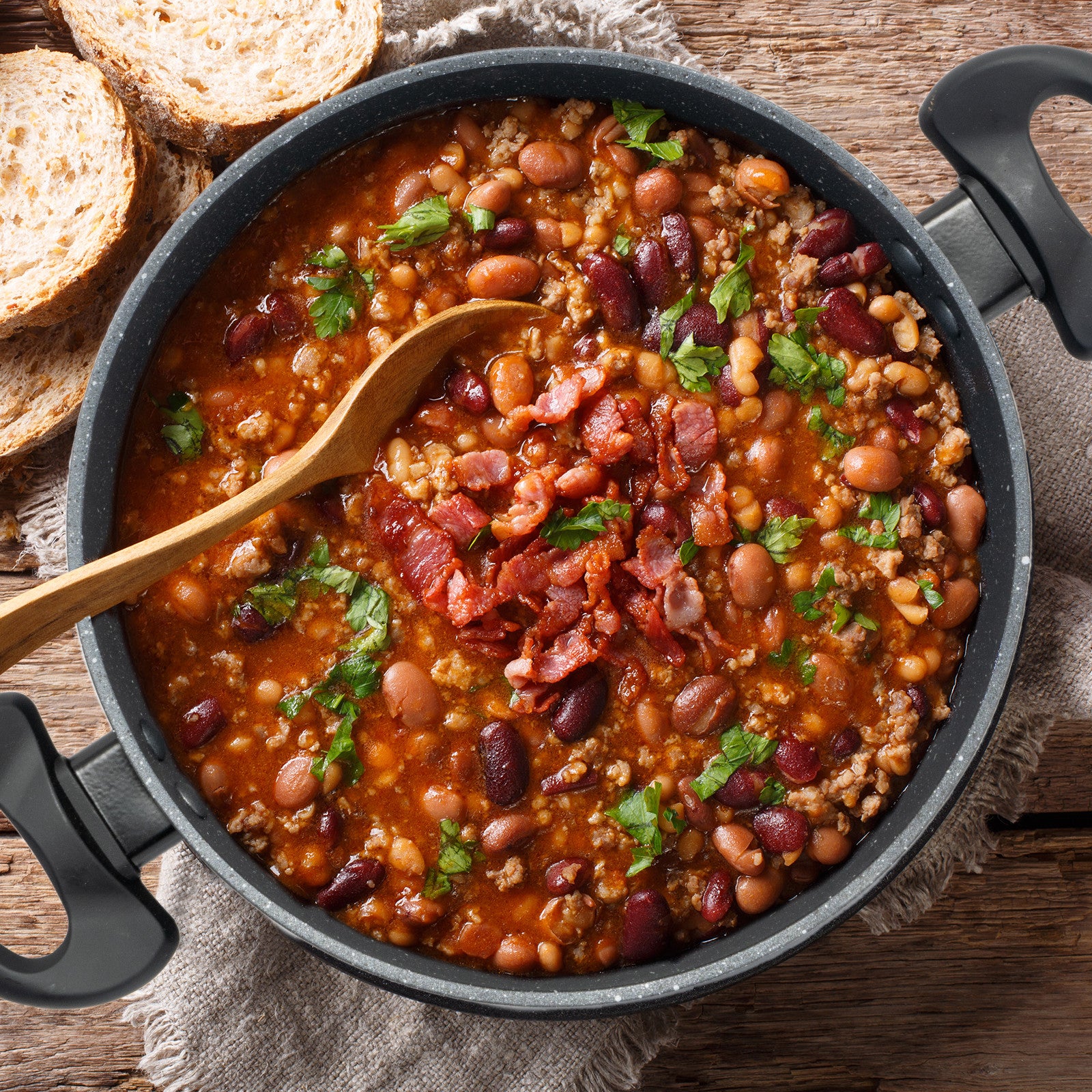 Stone Chef Forged Casserole With Lid Cookware Kitchen Black 24cm 7