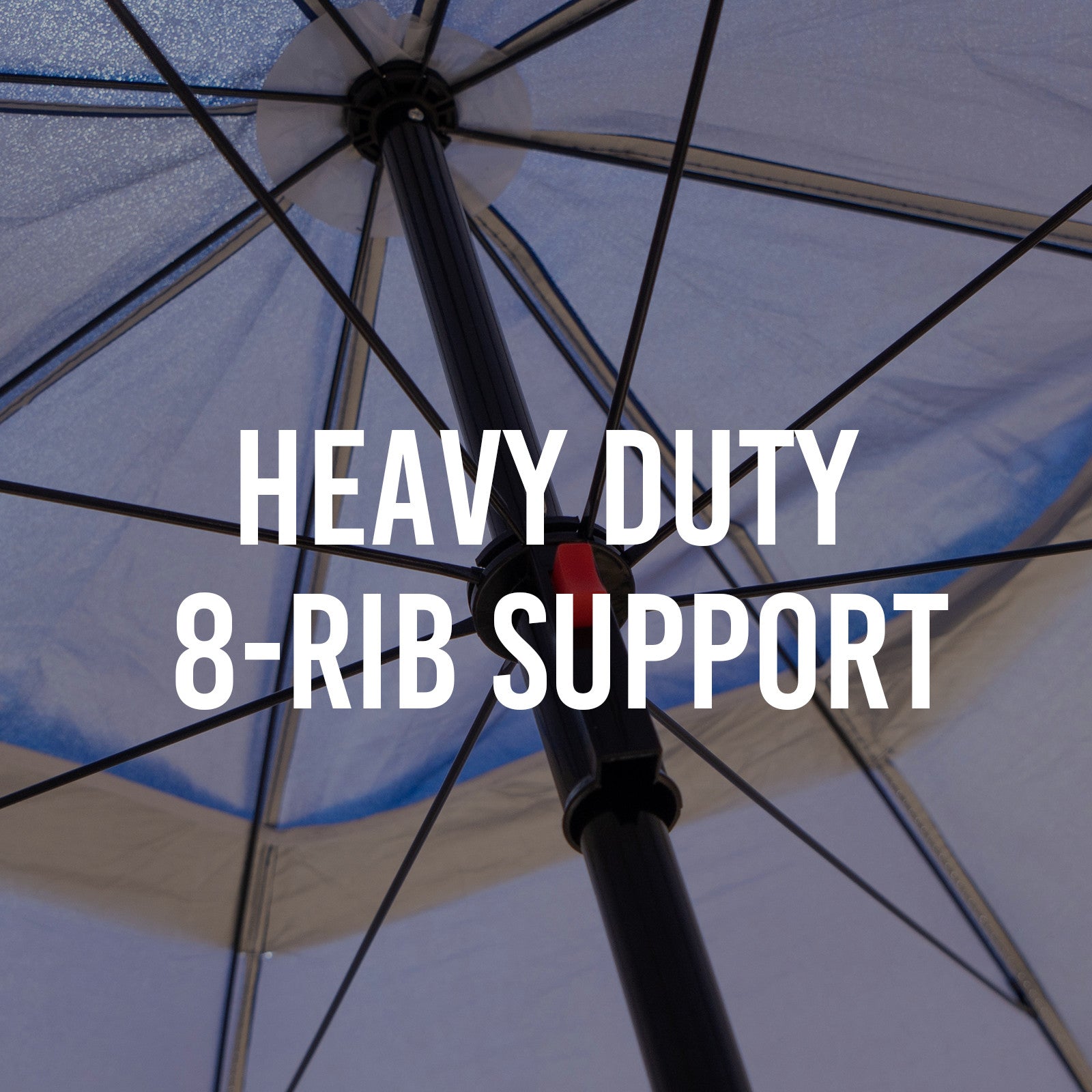 Havana Outdoors Beach Umbrella 2.4M Outdoor Garden Beach Portable Shade Shelter - Red 13