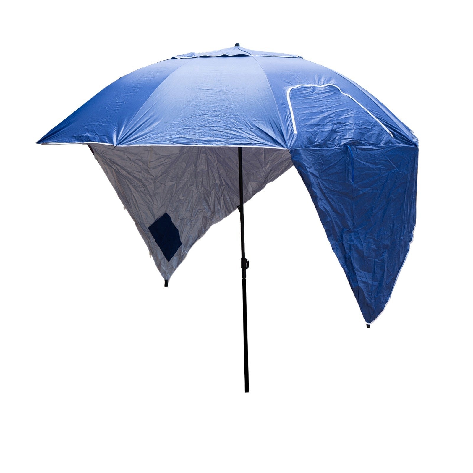 Havana Outdoors Beach Umbrella 2.4M Outdoor Garden Beach Portable Shade Shelter - Blue 9