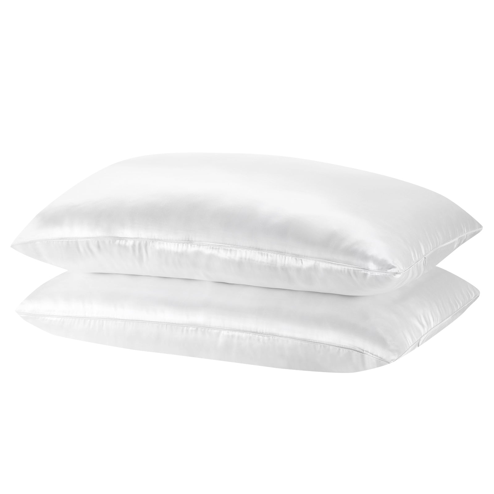 Royal Comfort Mulberry Soft Silk Hypoallergenic Pillowcase Twin Pack 51 x 76cm - White 3