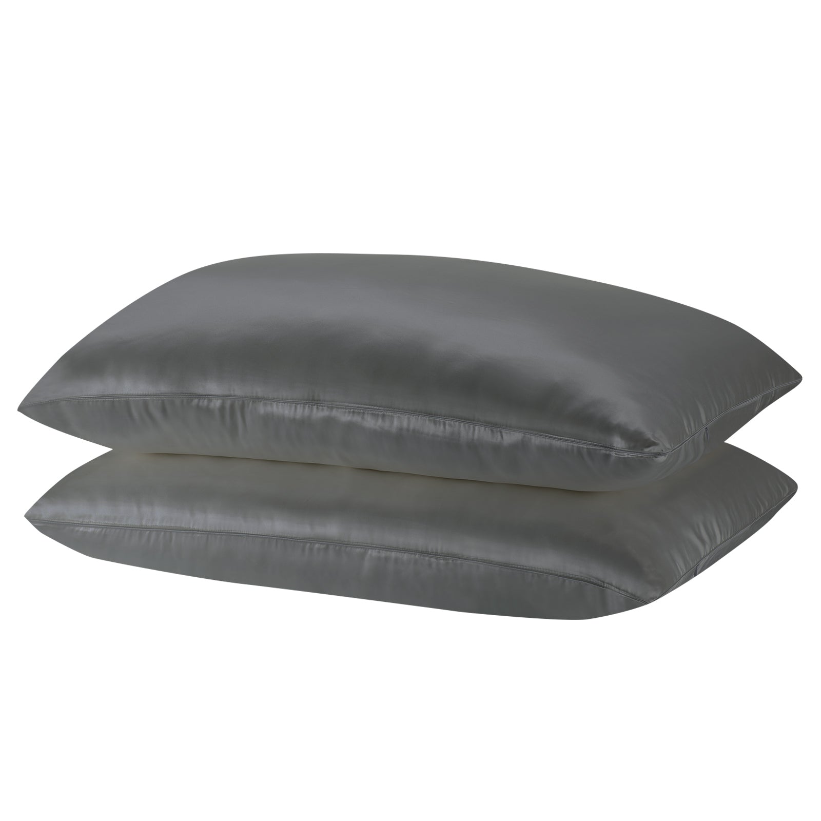 Royal Comfort Mulberry Soft Silk Hypoallergenic Pillowcase Twin Pack 51 x 76cm - Charcoal 3