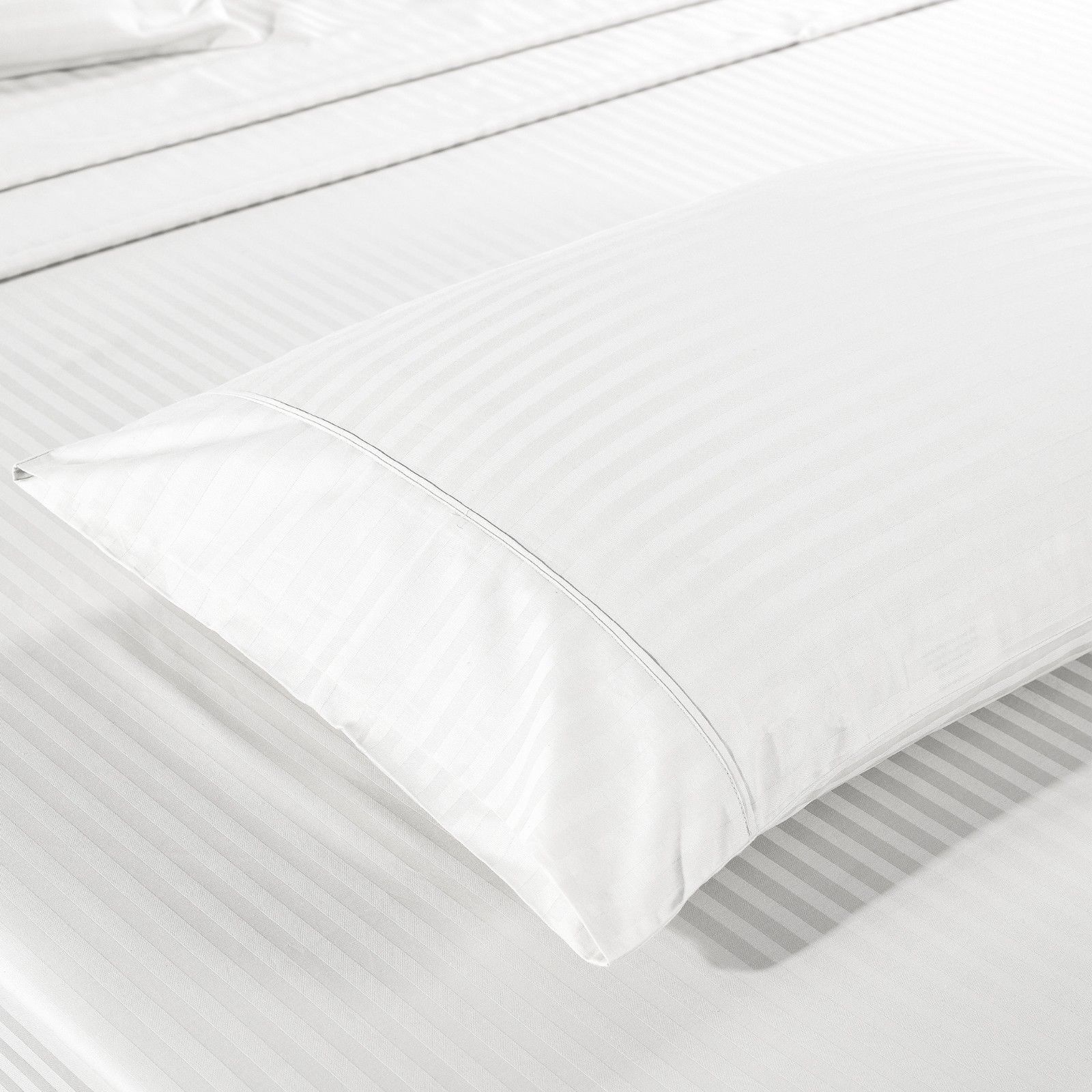 Kensington 1200 Thread Count 100% Egyptian Cotton Sheet Set Stripe Hotel Grade - King - White 3