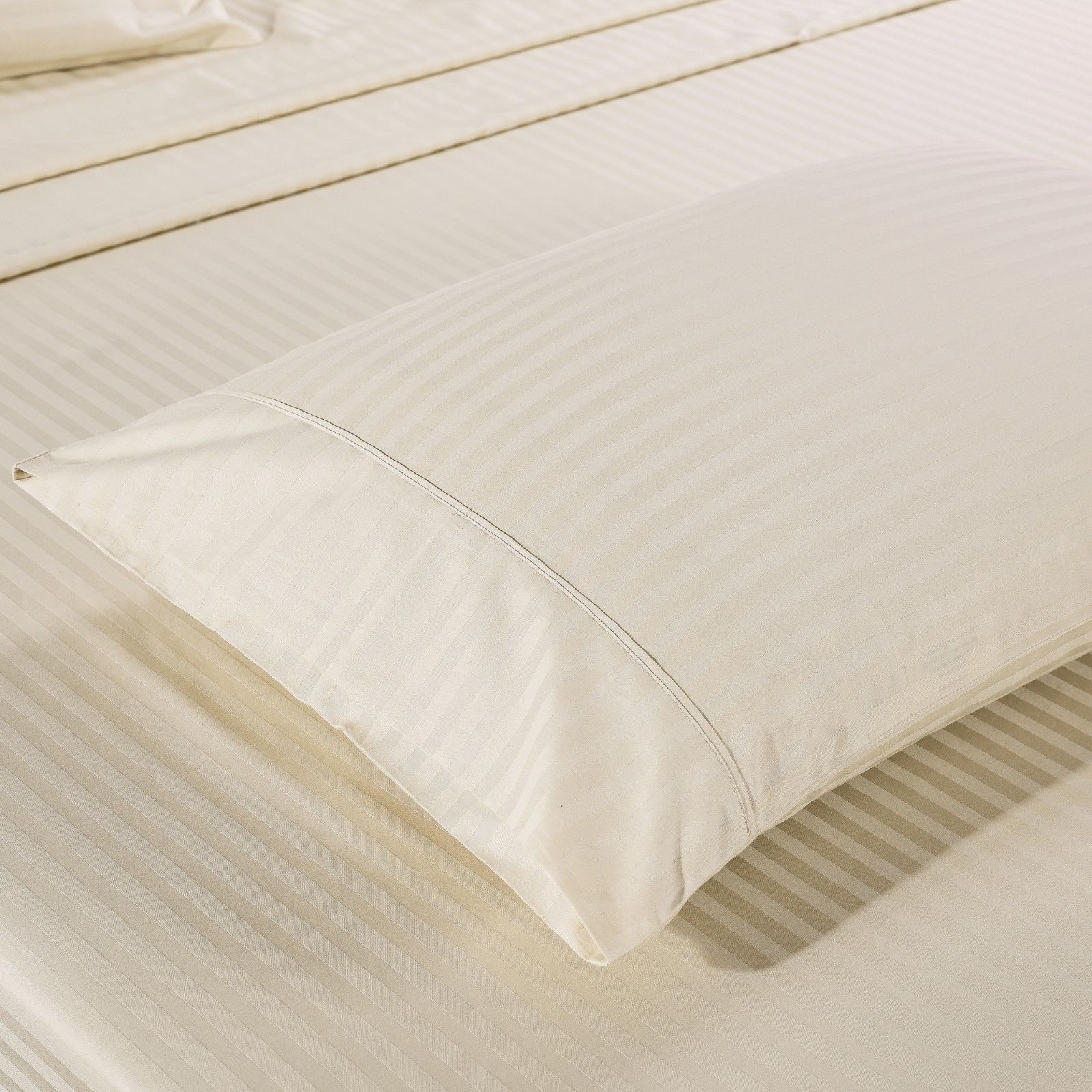 Kensington 1200 Thread Count 100% Egyptian Cotton Sheet Set Stripe Hotel Grade - King - Sand 3