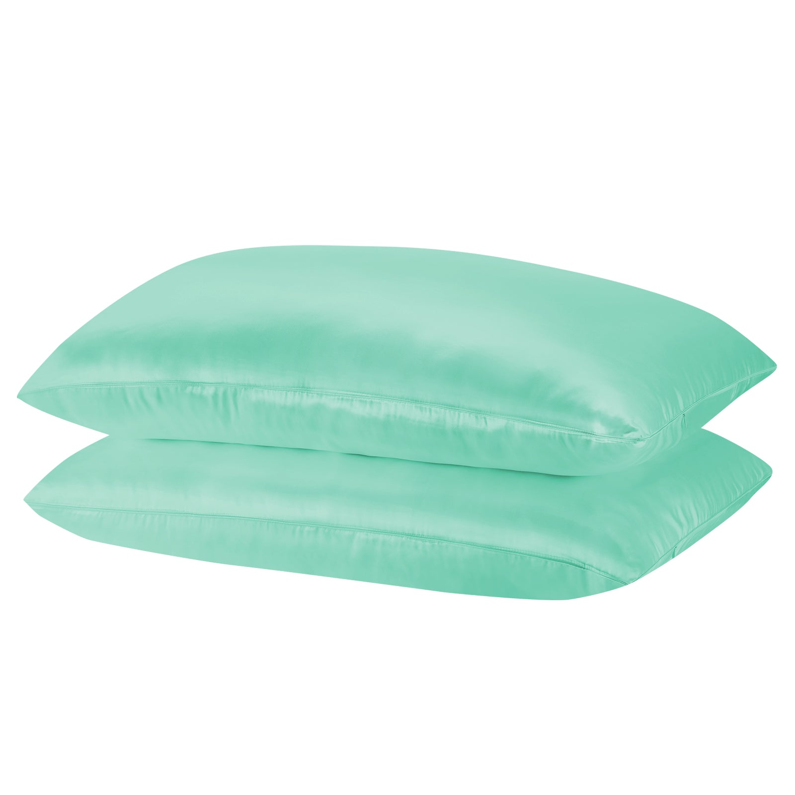 Royal Comfort Mulberry Soft Silk Hypoallergenic Pillowcase Twin Pack 51 x 76cm - Mint 3