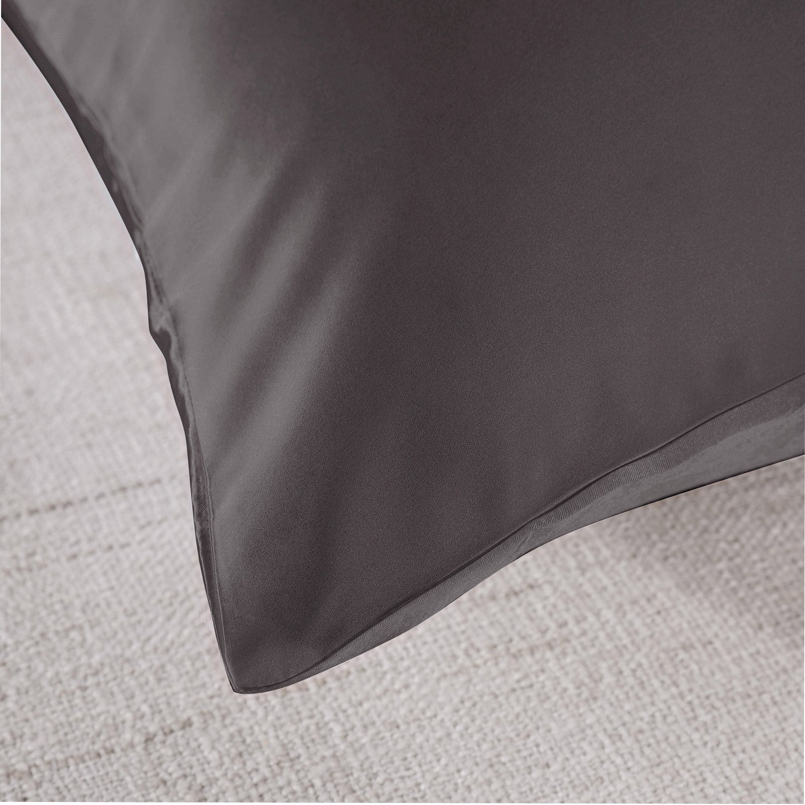 Royal Comfort Pure Silk Pillow Case 100% Mulberry Silk Hypoallergenic Pillowcase - Charcoal 3