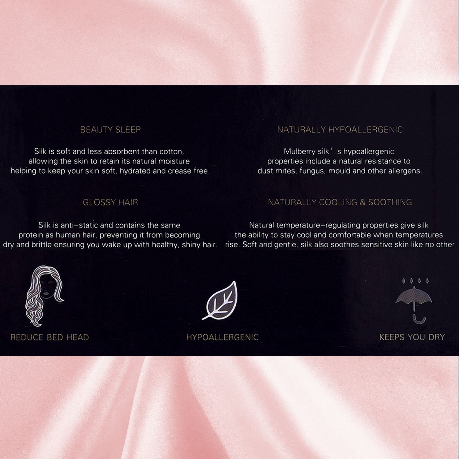 Royal Comfort Pure Silk Pillow Case 100% Mulberry Silk Hypoallergenic Pillowcase - Blush 10