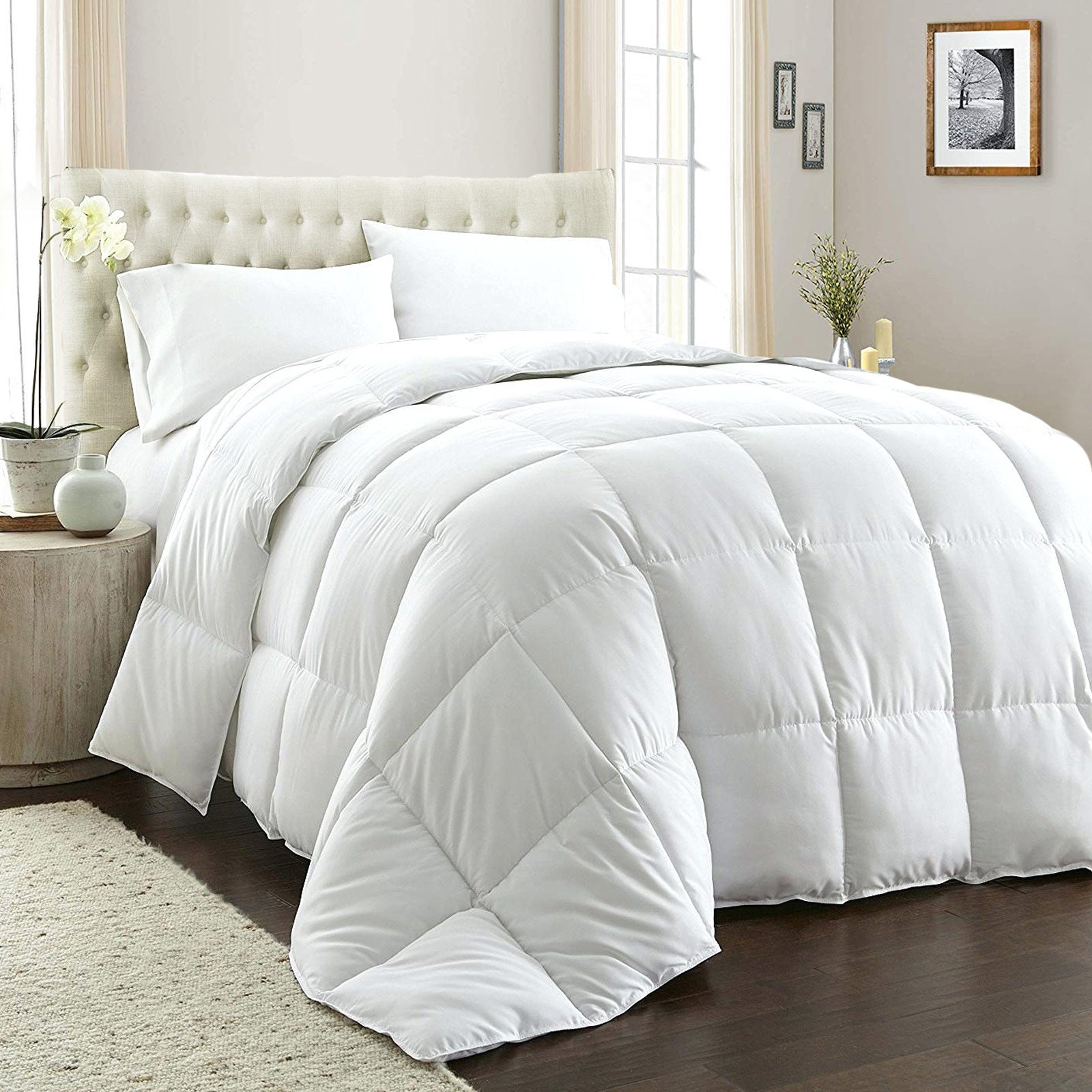 Royal Comfort 800GSM Quilt Down Alternative  Duvet Cotton Cover Hotel Grade - Super King - White