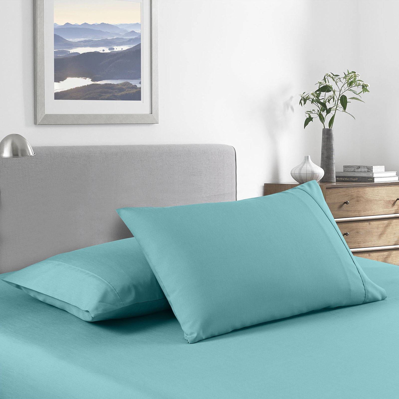 Royal Comfort 2000 Thread Count Bamboo Cooling Sheet Set Ultra Soft Bedding - King - Aqua 3