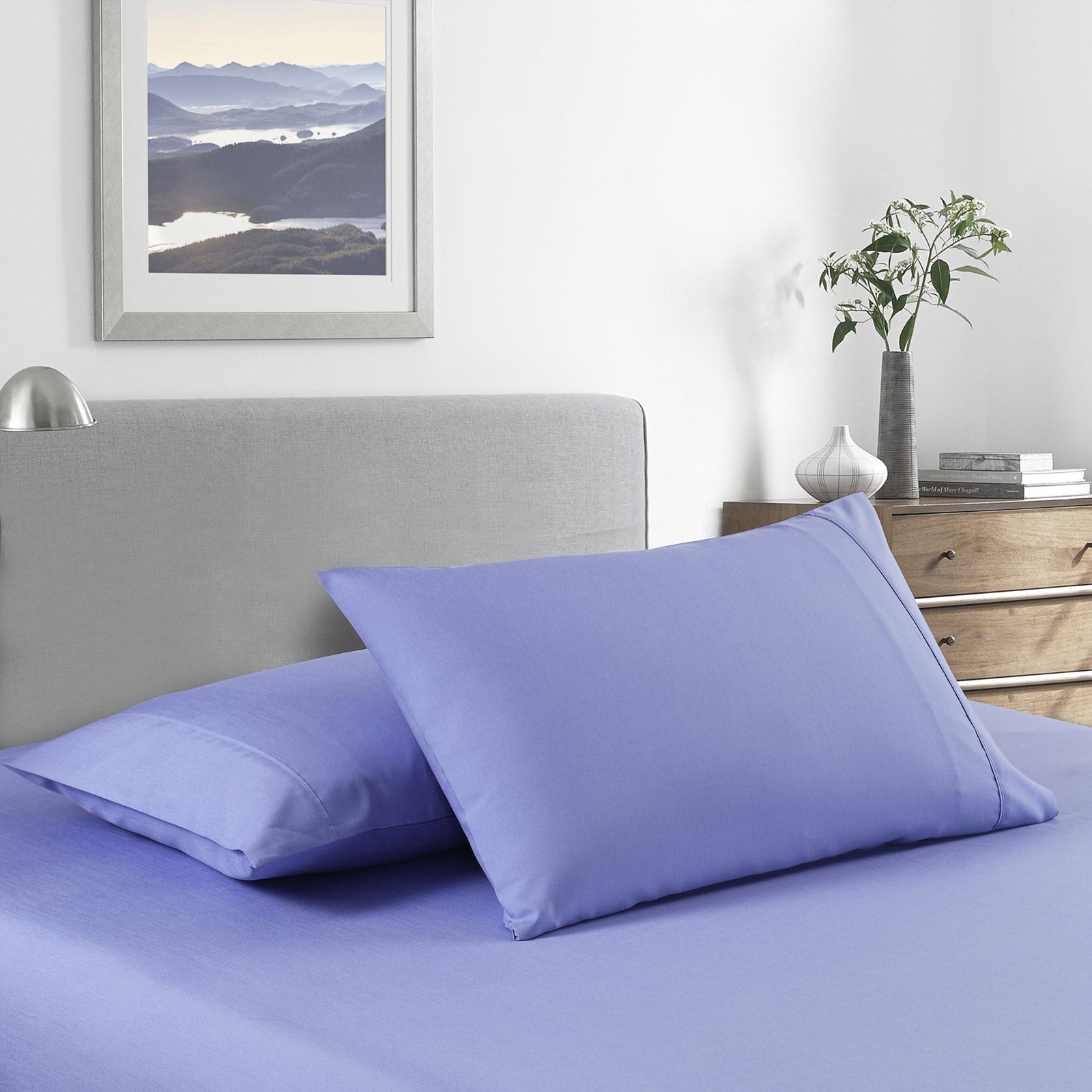 Royal Comfort 2000 Thread Count Bamboo Cooling Sheet Set Ultra Soft Bedding - King - Mid Blue 3
