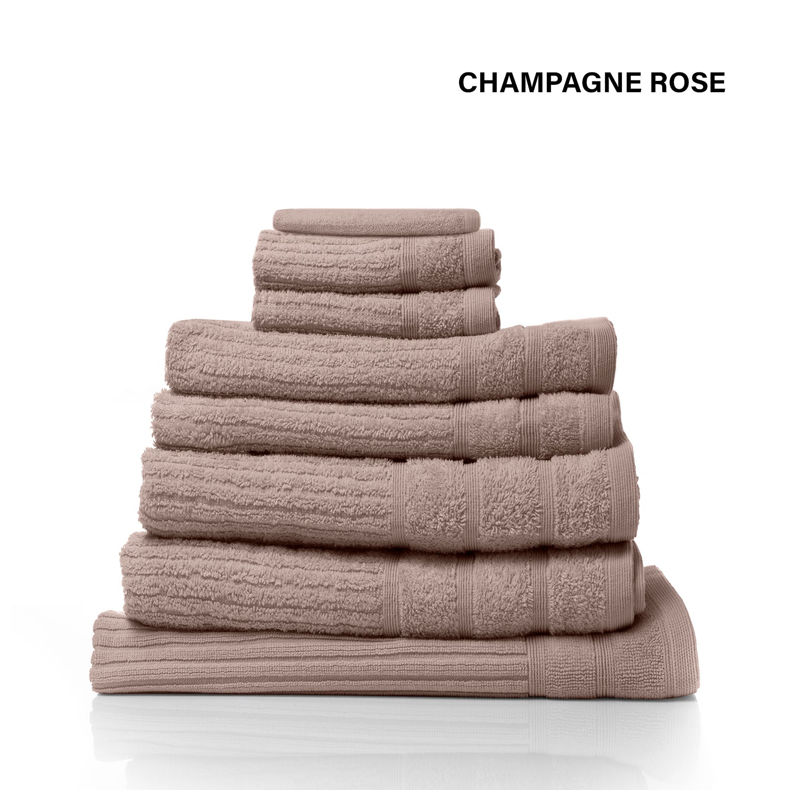 Royal Comfort Eden Egyptian Cotton 600GSM 8 Piece Luxury Bath Towels Set - Rose 5