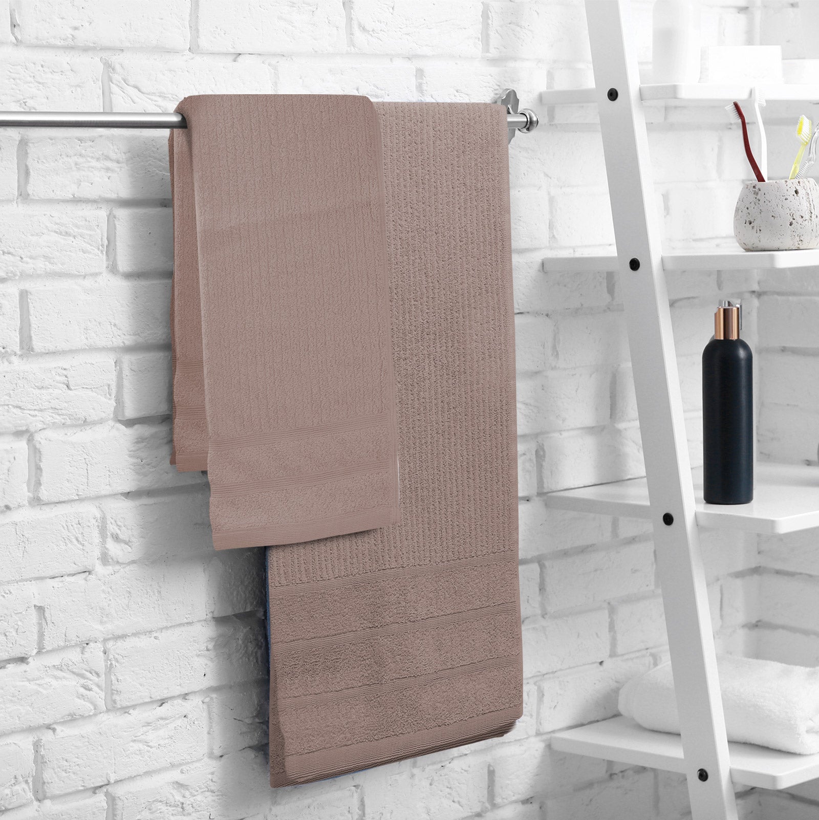 Royal Comfort Eden Egyptian Cotton 600GSM 8 Piece Luxury Bath Towels Set - Rose 6