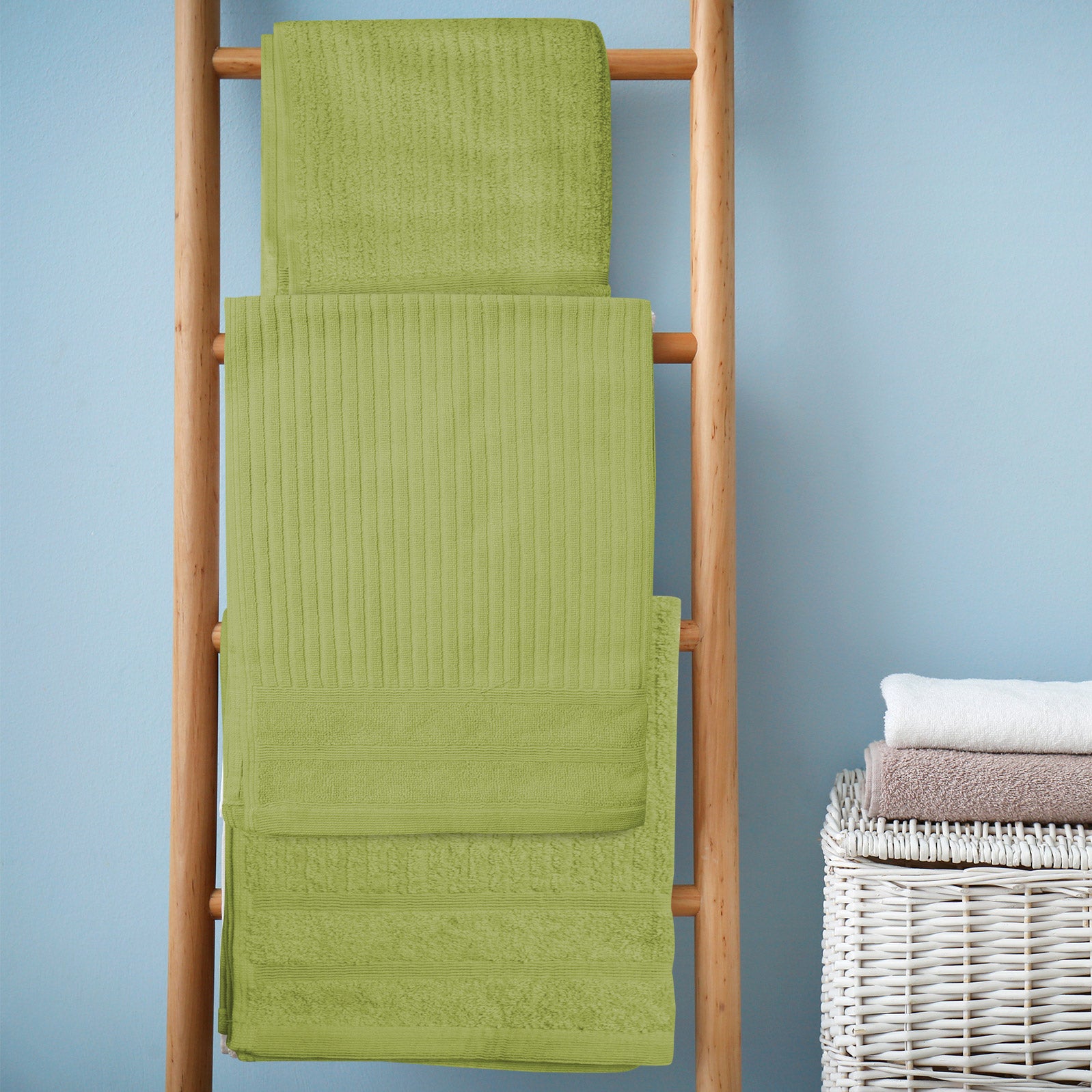 Royal Comfort Eden Egyptian Cotton 600GSM 8 Piece Luxury Bath Towels Set - Spearmint 3