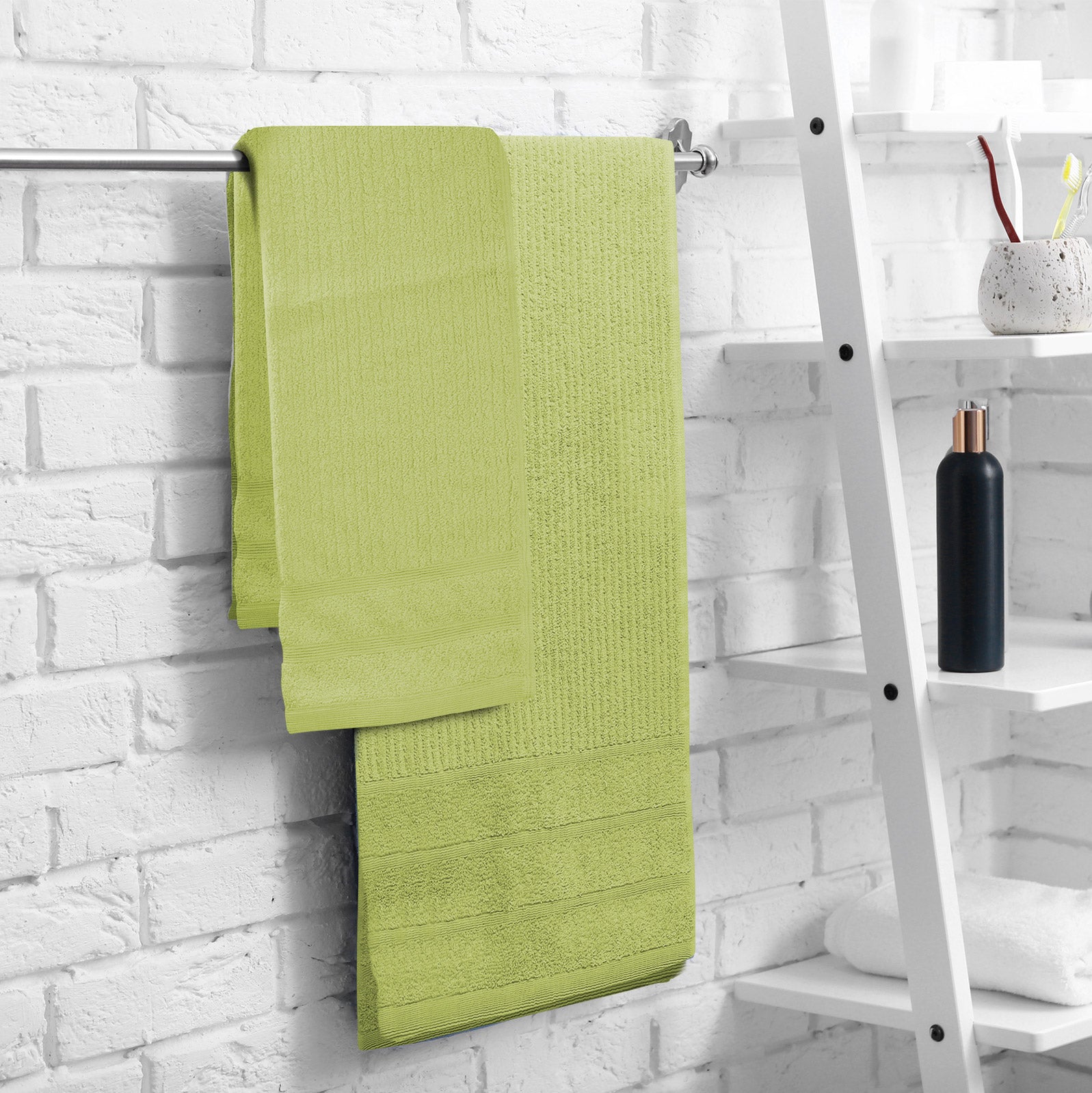 Royal Comfort Eden Egyptian Cotton 600GSM 8 Piece Luxury Bath Towels Set - Spearmint 6