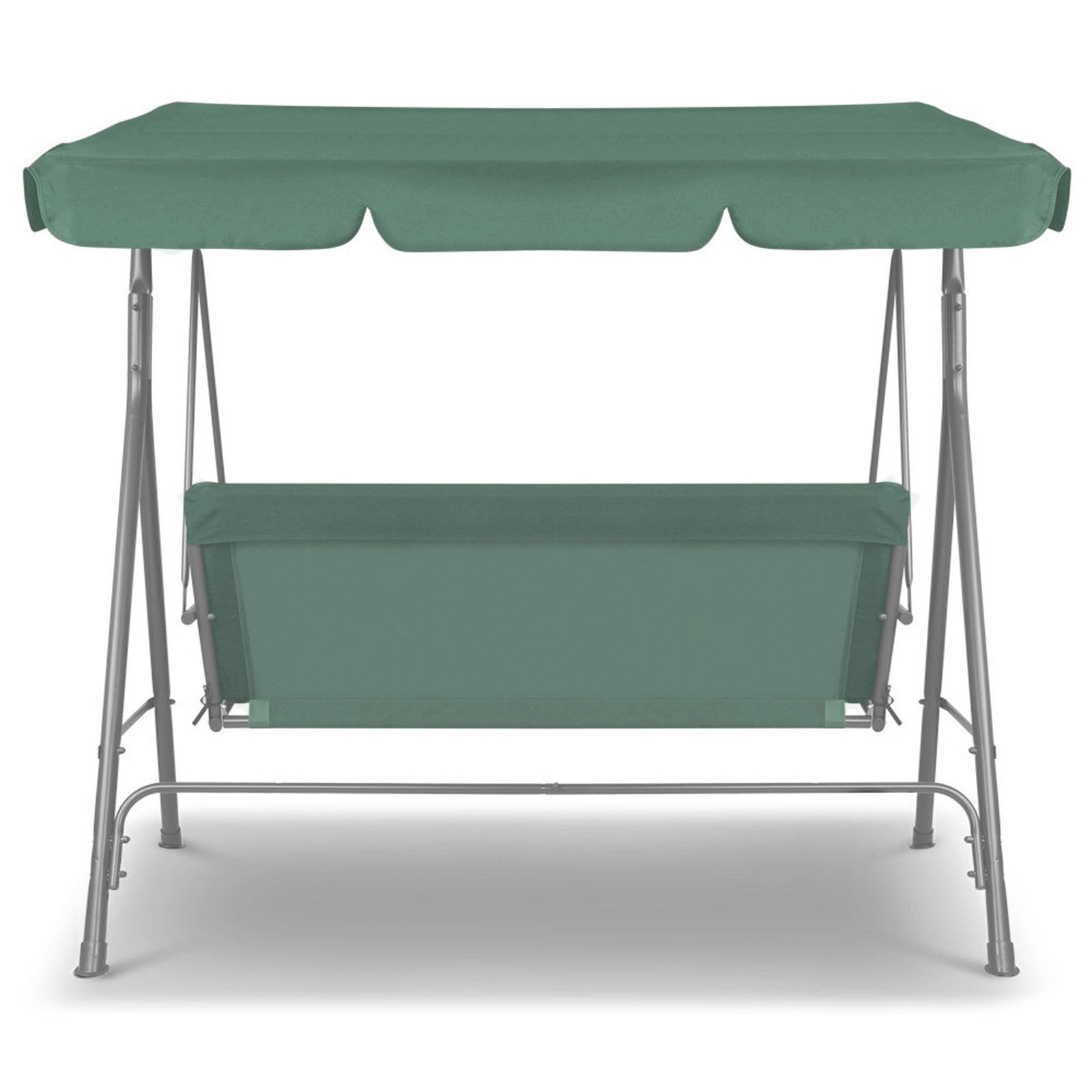Milano Outdoor Swing Bench Seat Chair Canopy Furniture 3 Seater Garden Hammock - Dark Green 4