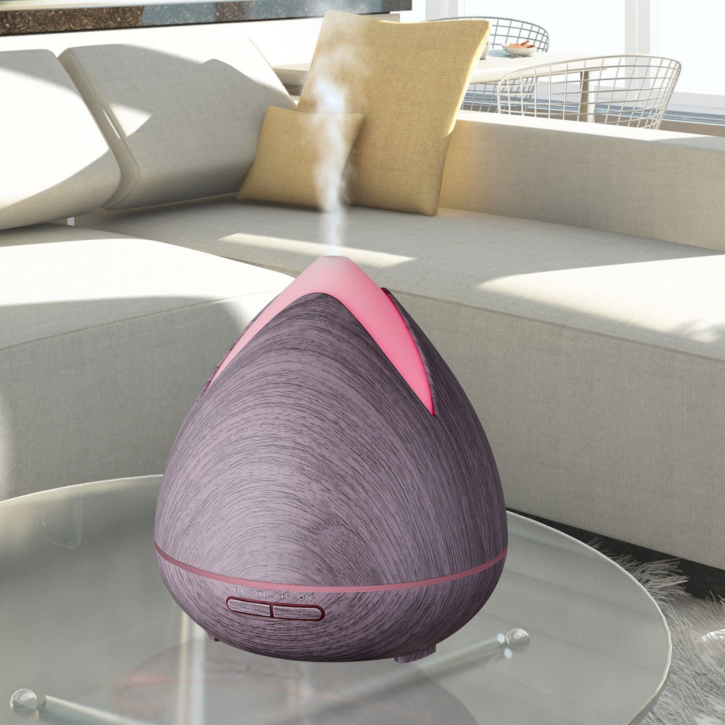 Essential Oils Ultrasonic Aromatherapy Diffuser Air Humidifier Purify 400ML - Violet 6