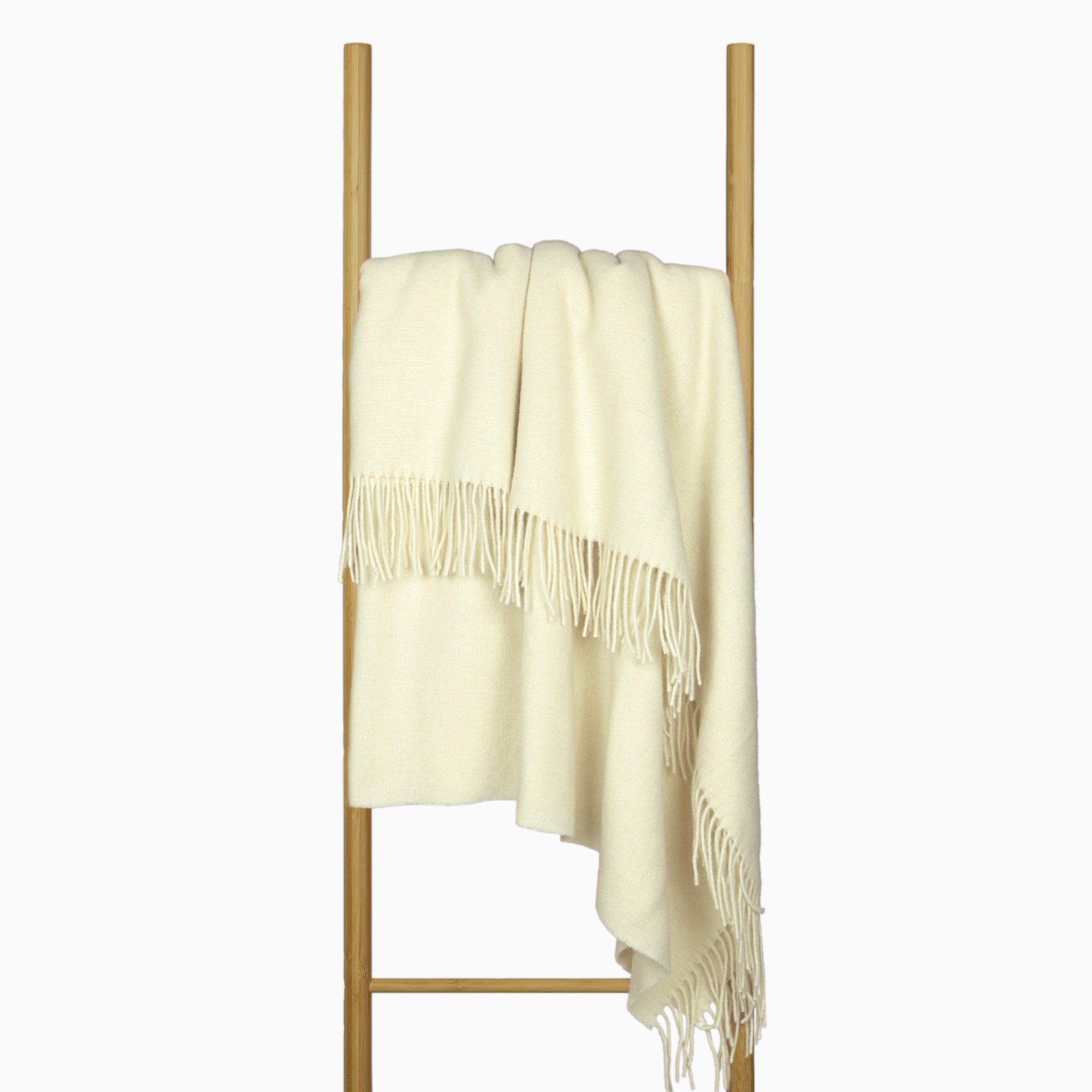Oxford Throw - Merino Wool Blend - Ivory 3