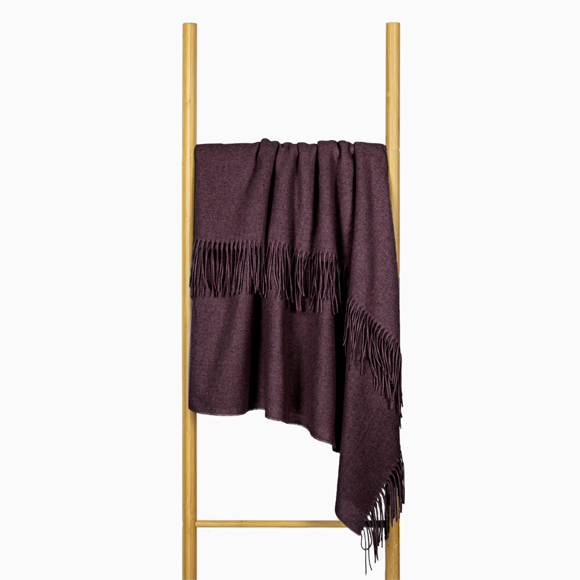 Paddington Throw - Fine Wool Blend - Plum 3