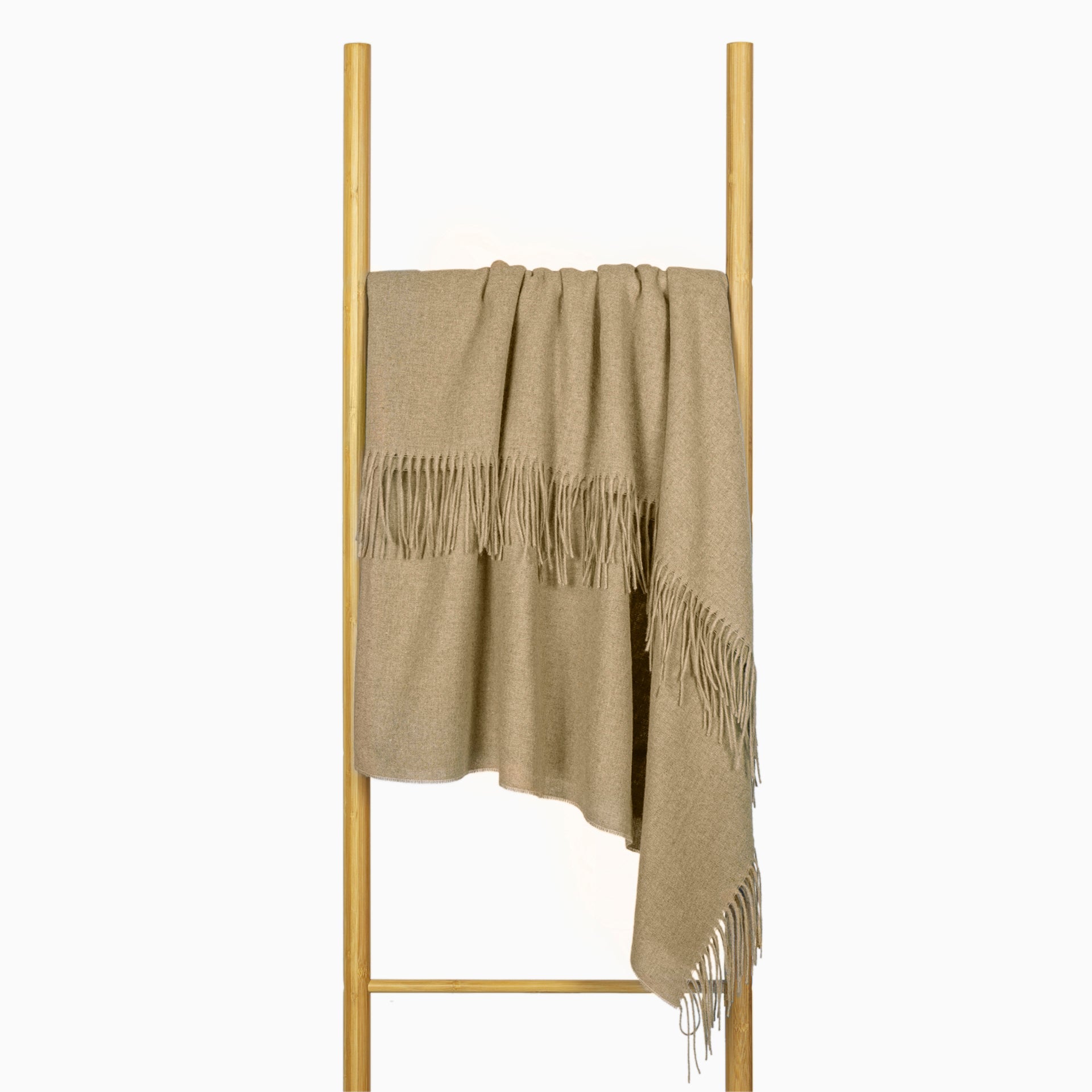 Paddington Throw - Fine Wool Blend - Camel 3