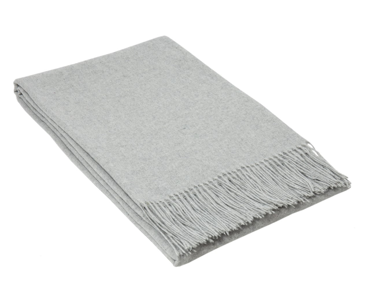 Paddington Throw - Fine Wool Blend - Light Grey 5