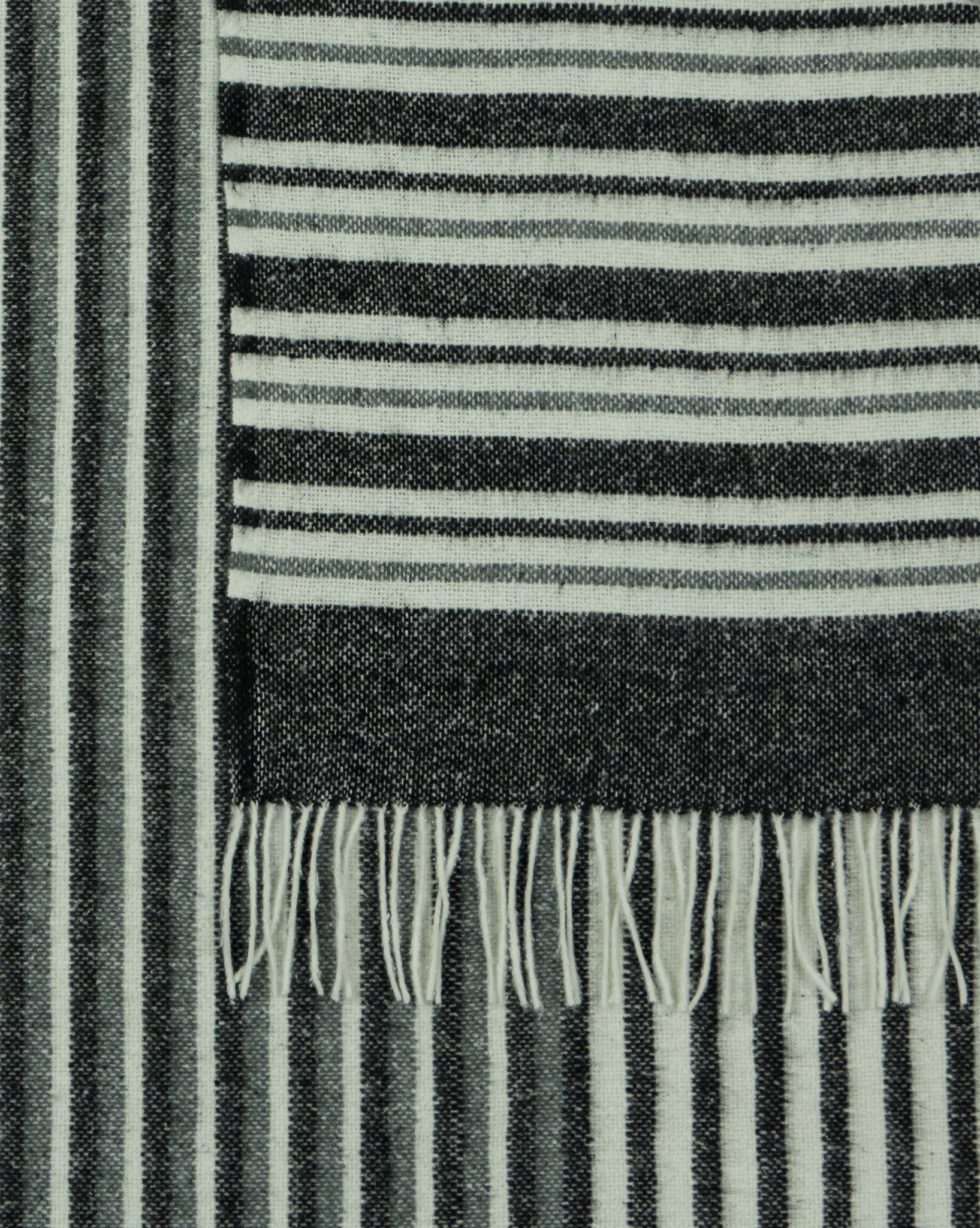 Richmond Throw - Reclaimed Wool Blend - Monochrome 4