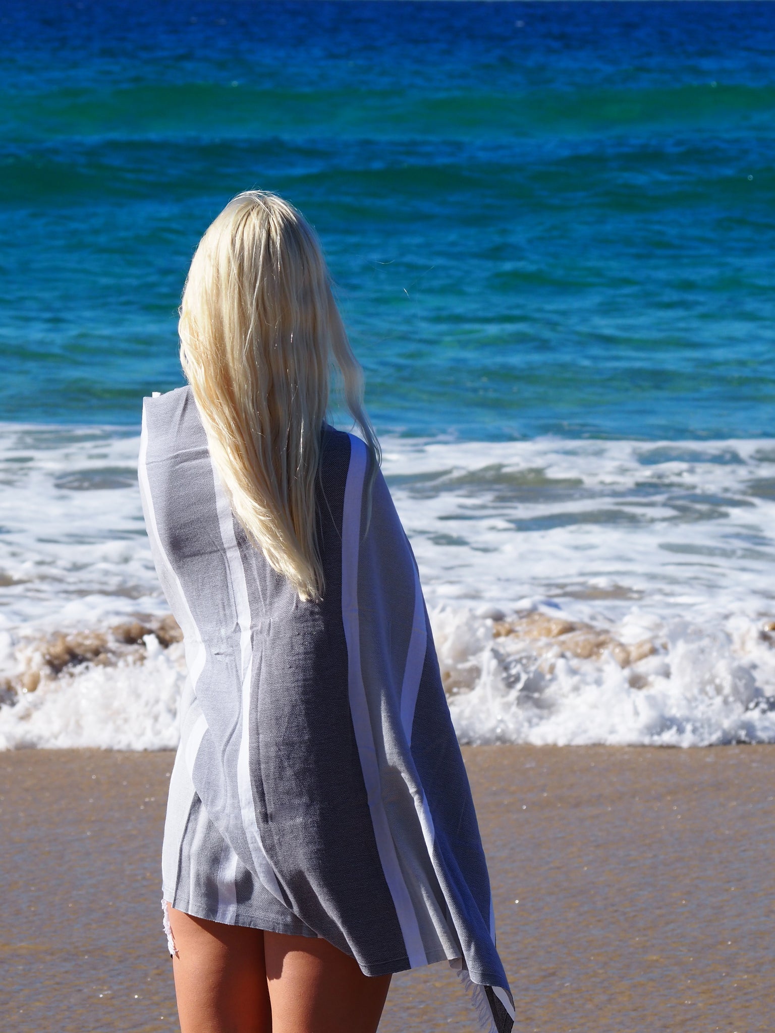 SORRENTO TURKISH COTTON TOWEL - MONOCHROME 6