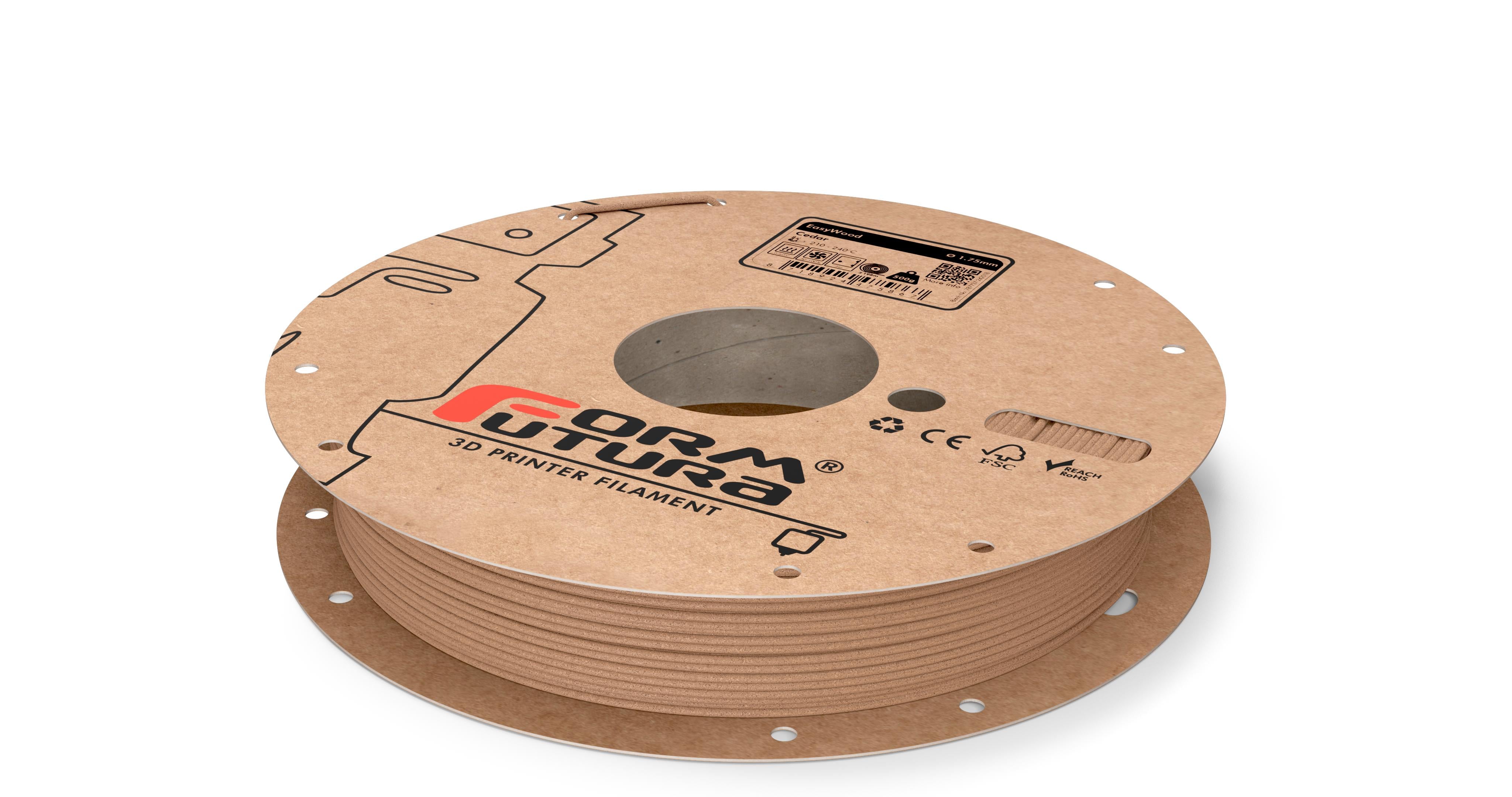 Wood feel PLA based filament EasyWood 1.75mm Cedar 500 gram 3D Printer Filament 4