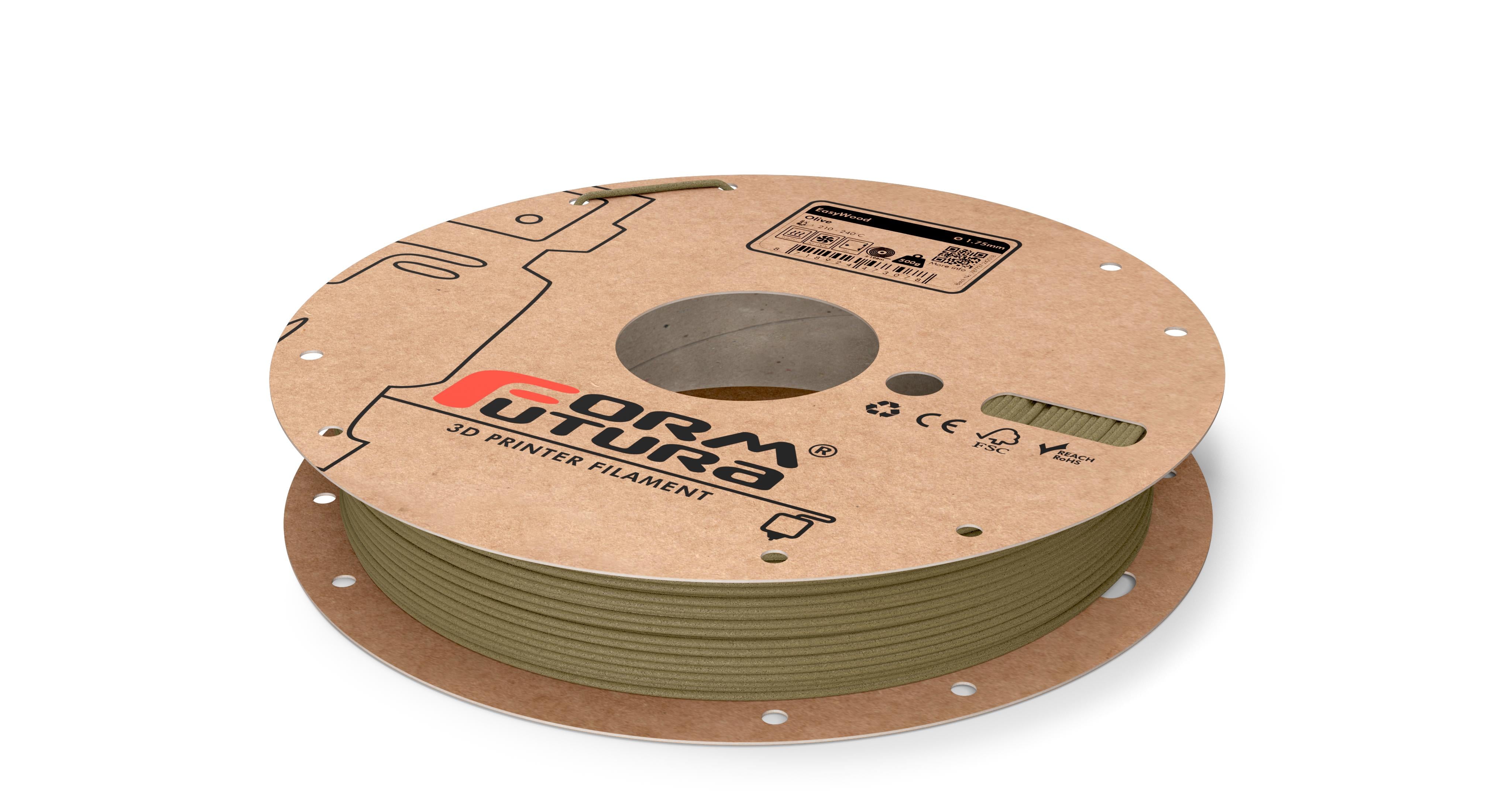 Wood feel PLA based filament EasyWood 1.75mm Olive 500 gram 3D Printer Filament 4