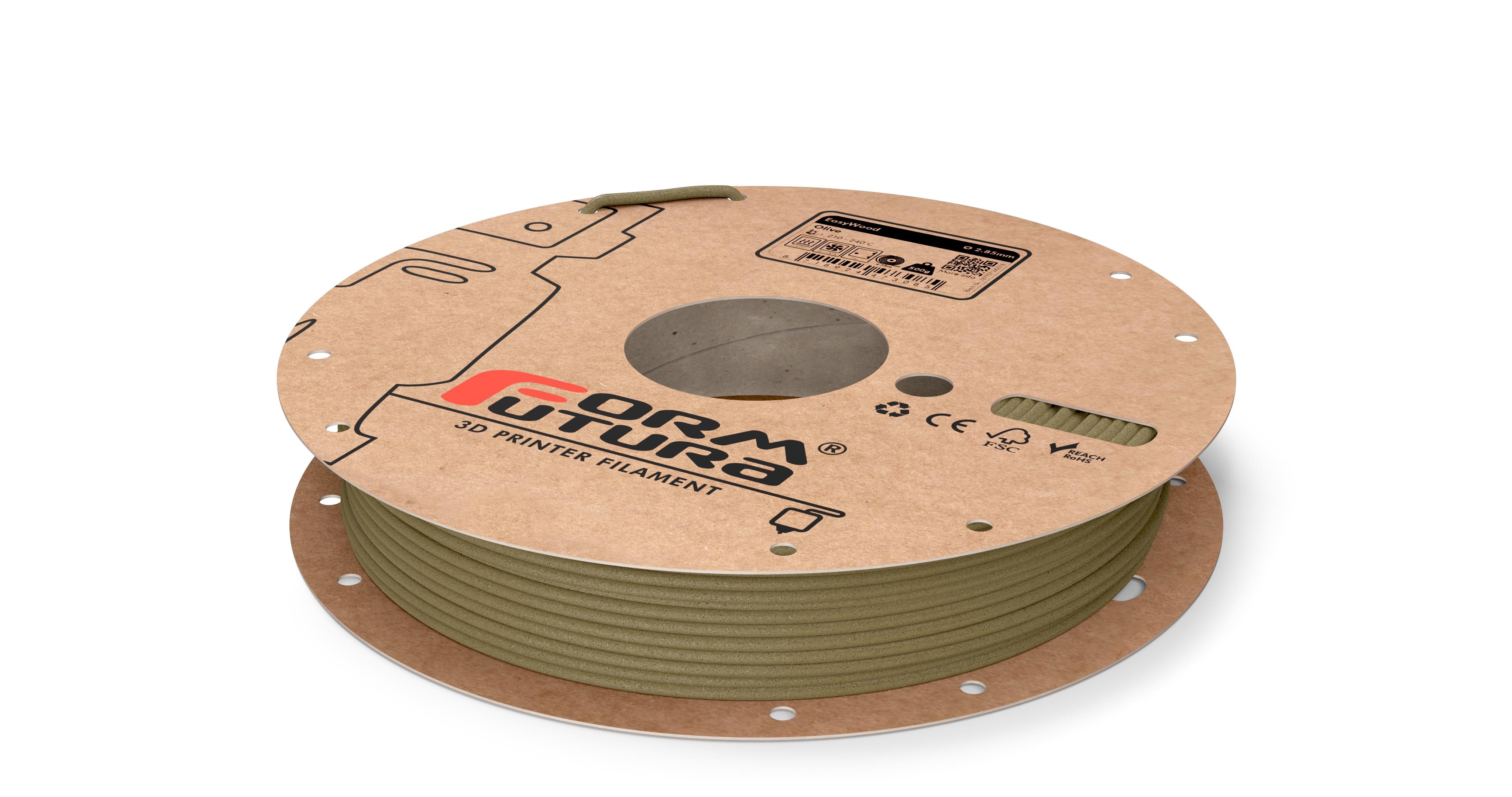 Wood feel PLA based filament EasyWood 2.85mm Olive 500 gram 3D Printer Filament 4