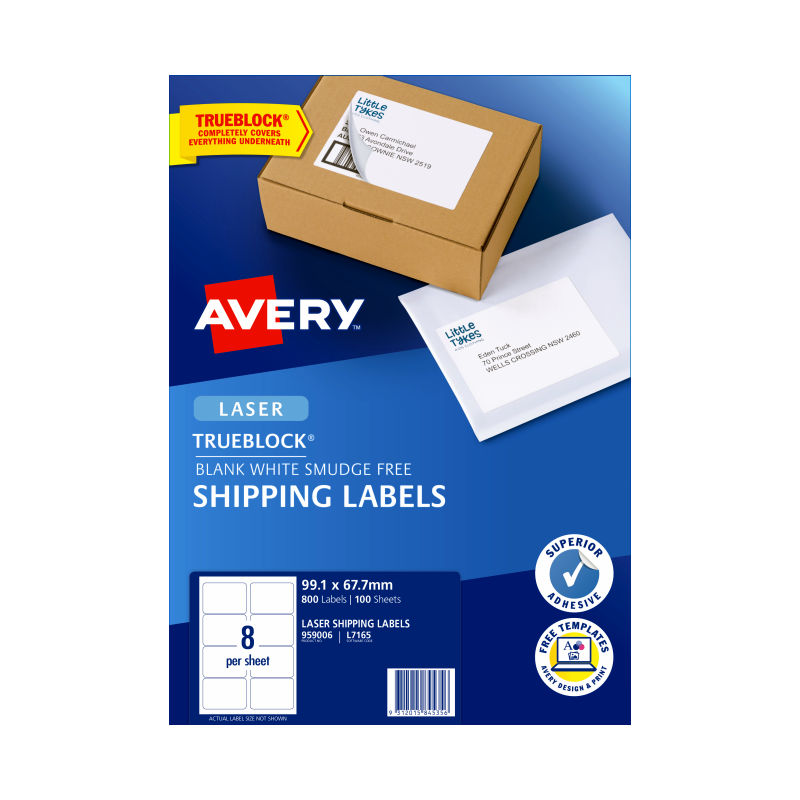 AVERY Laser Label L7165 8Up Pack of 100 3
