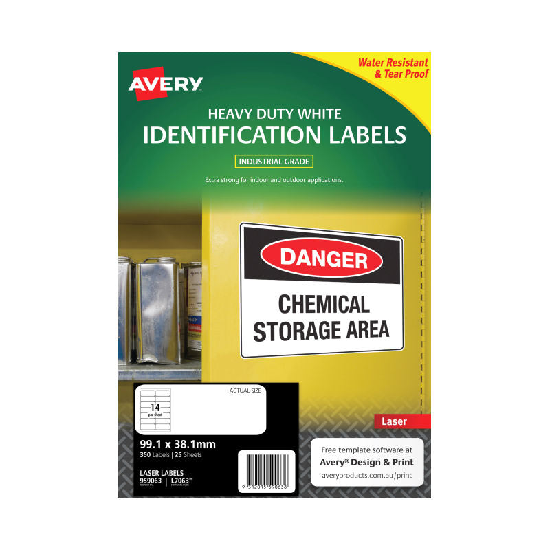AVERY Laser Label L7063 14Up Pack of 25 3