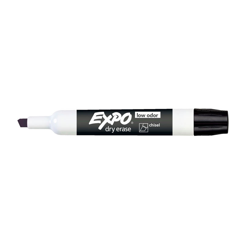 EXPO White Board Marker Chisel Black Color Box of 12 3