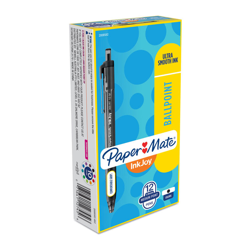 PAPER MATE InkJoy 300RT Ball Pen Black Box of 12 3
