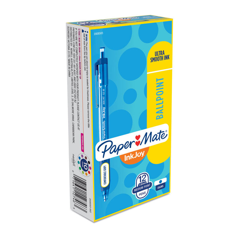 PAPER MATE InkJoy 300RT Ball Pen Blue Box of 12 3