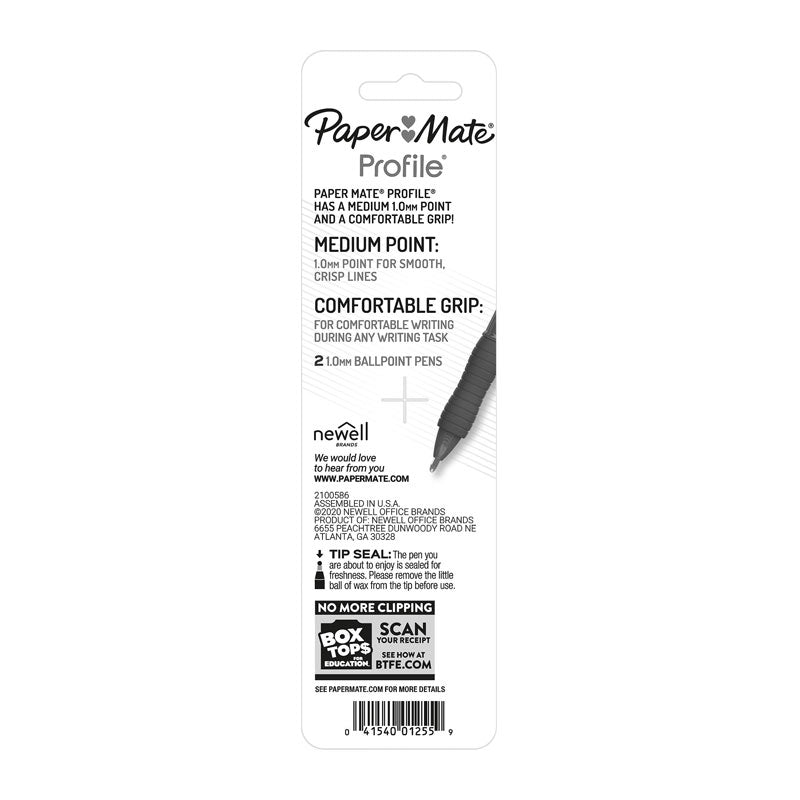 PAPER MATE Profi RT 1.0 Ball Pen Black Pack 2 Box of 6 3