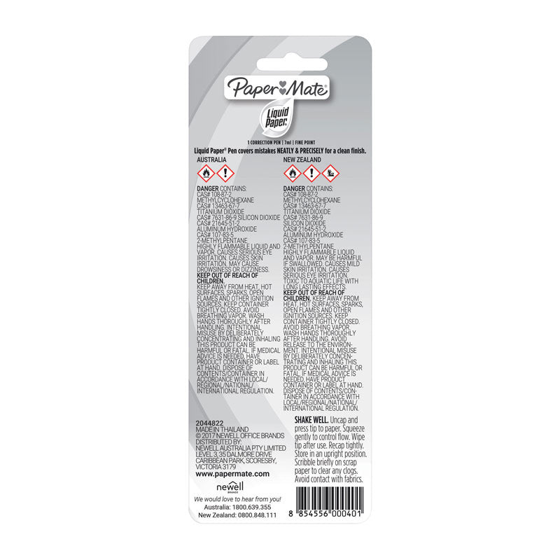 PAPER MATE LP Correct Pen 7ml Box of 12 3
