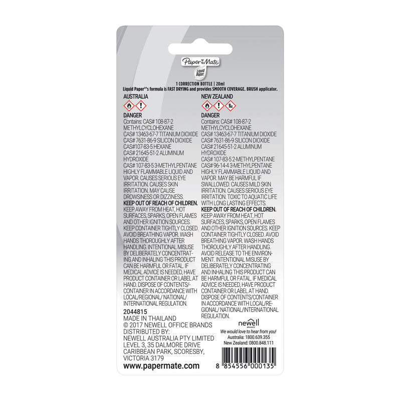 PAPER MATE LP Correct Fluid 20ml Box of 12 5